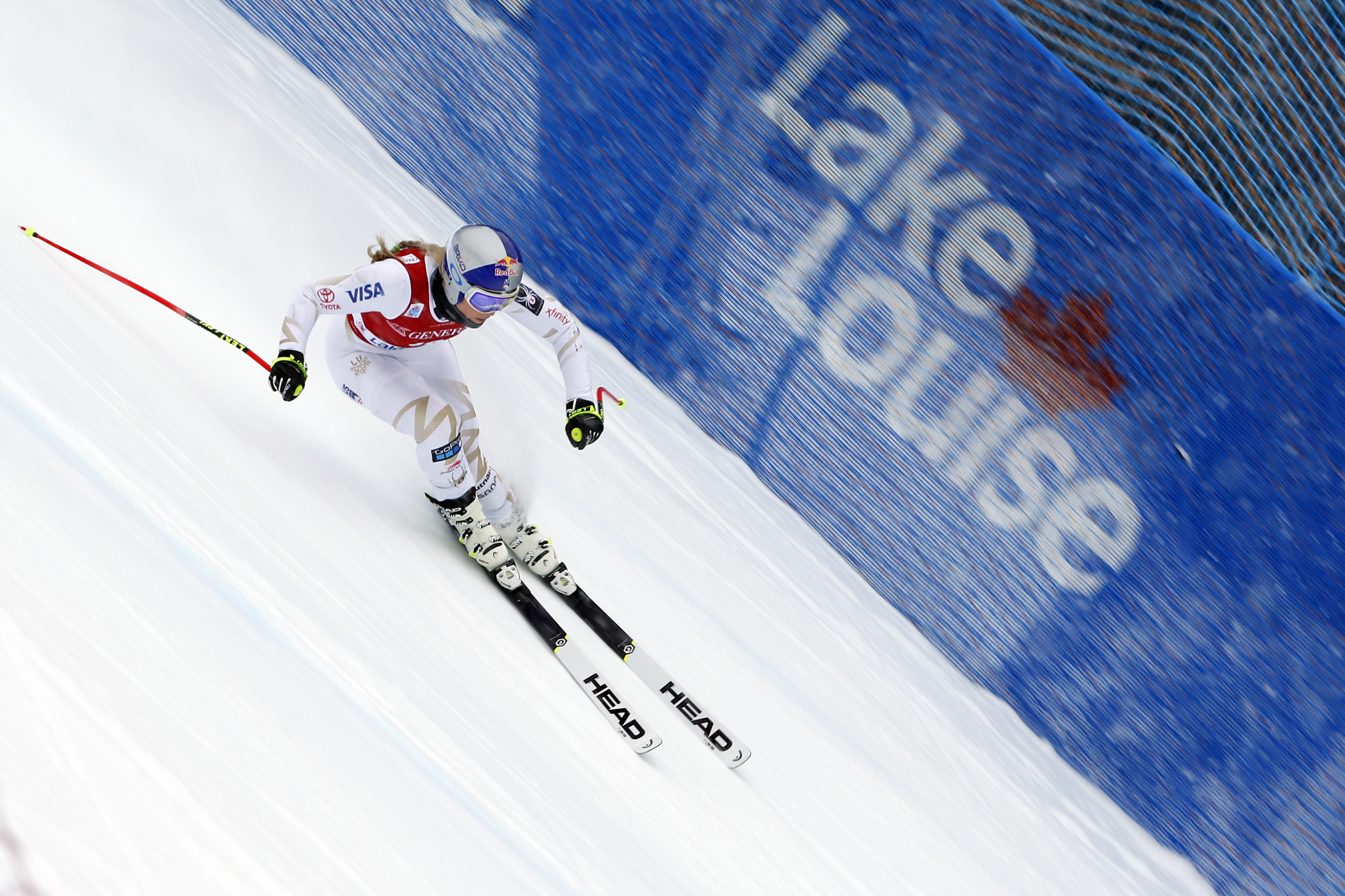 Lindsey Vonn DH training at Lake Louise Tuesday, Nov. 29.