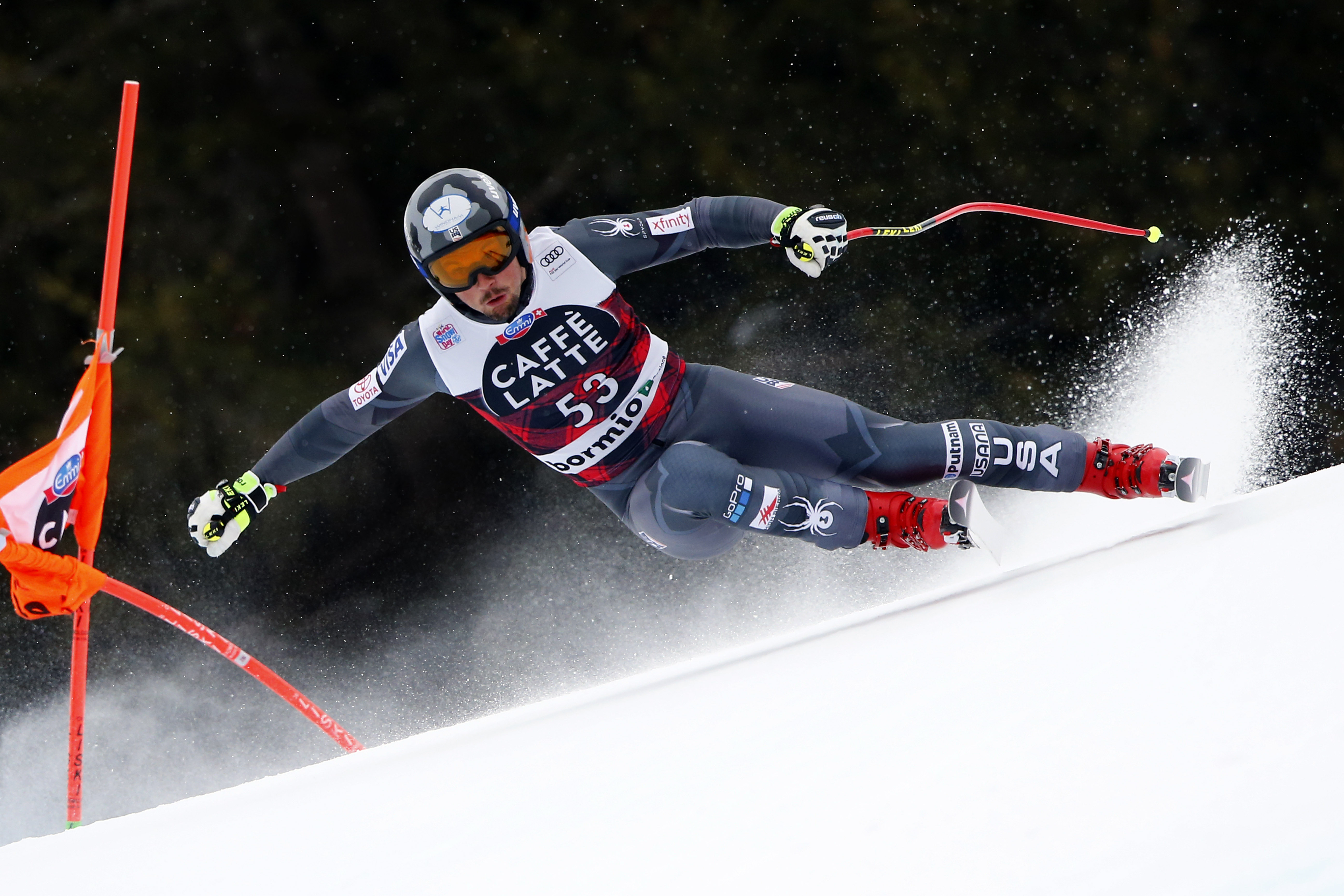 Tommy Biesemeyer finished seventh in Tuesday’s FIS Ski World Cup downhill training run in Bormio, Italy.