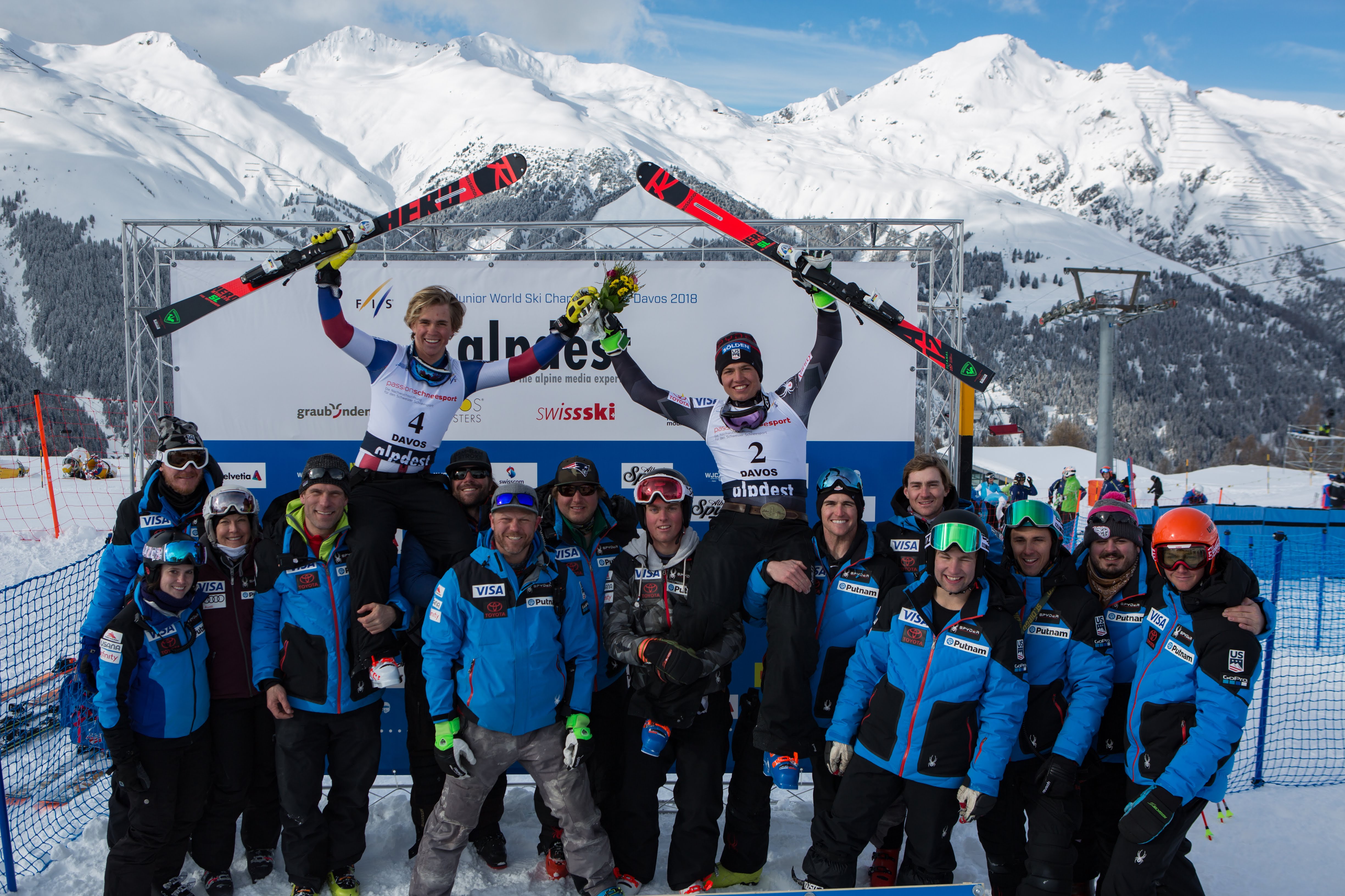 River Radamus and Luke Winters Celebrate the Podium with their Team