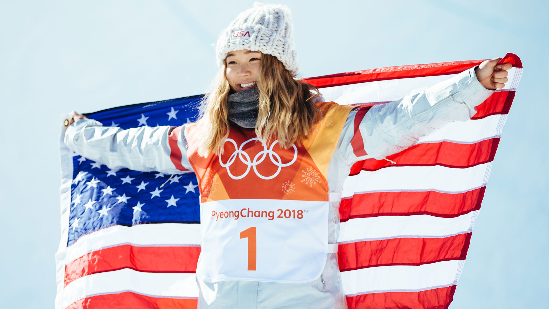 Chloe Kim Olympic Celebration
