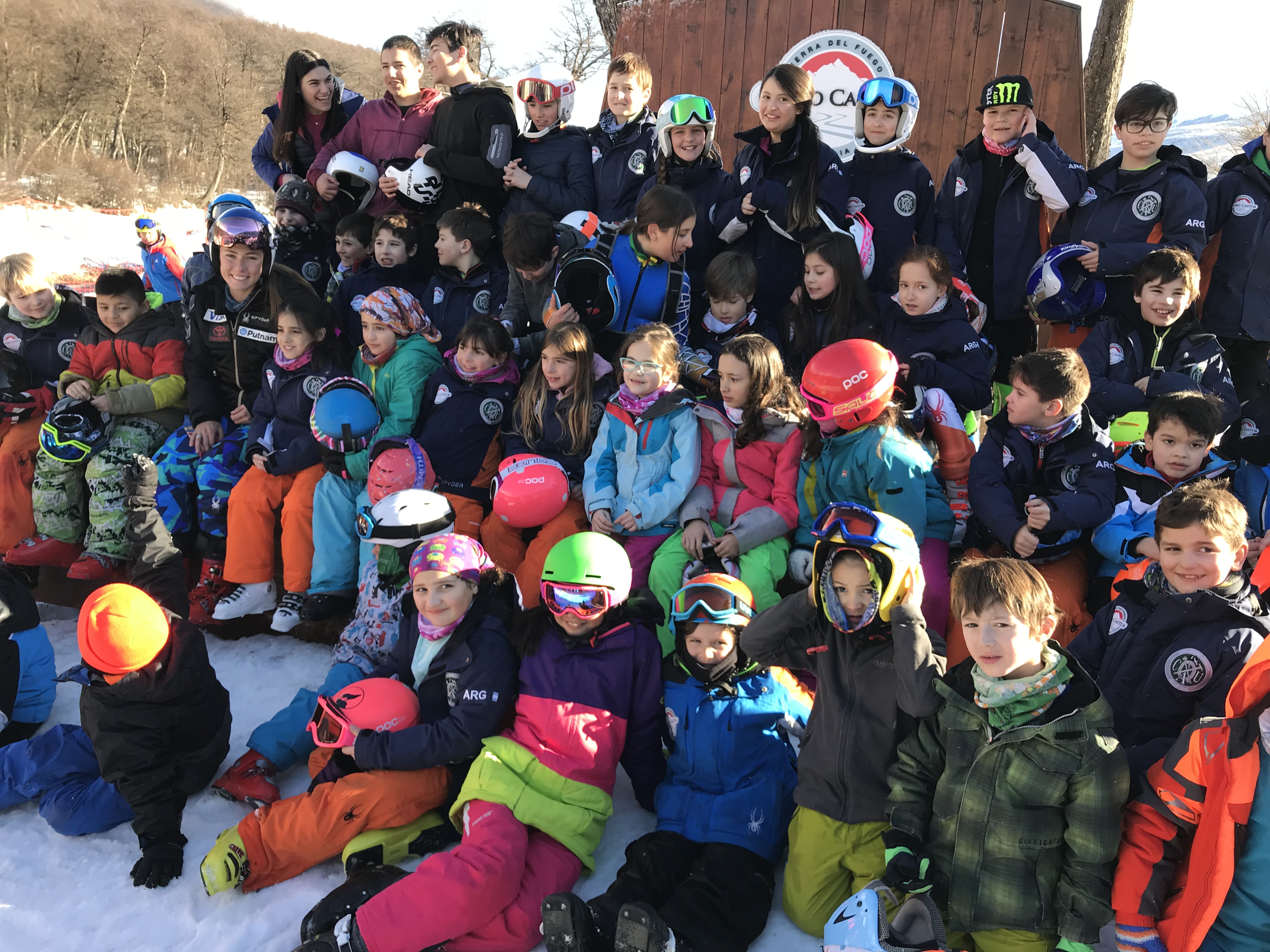 Mikaela Shiffrin Hangs with Club Kids in Ushuaia
