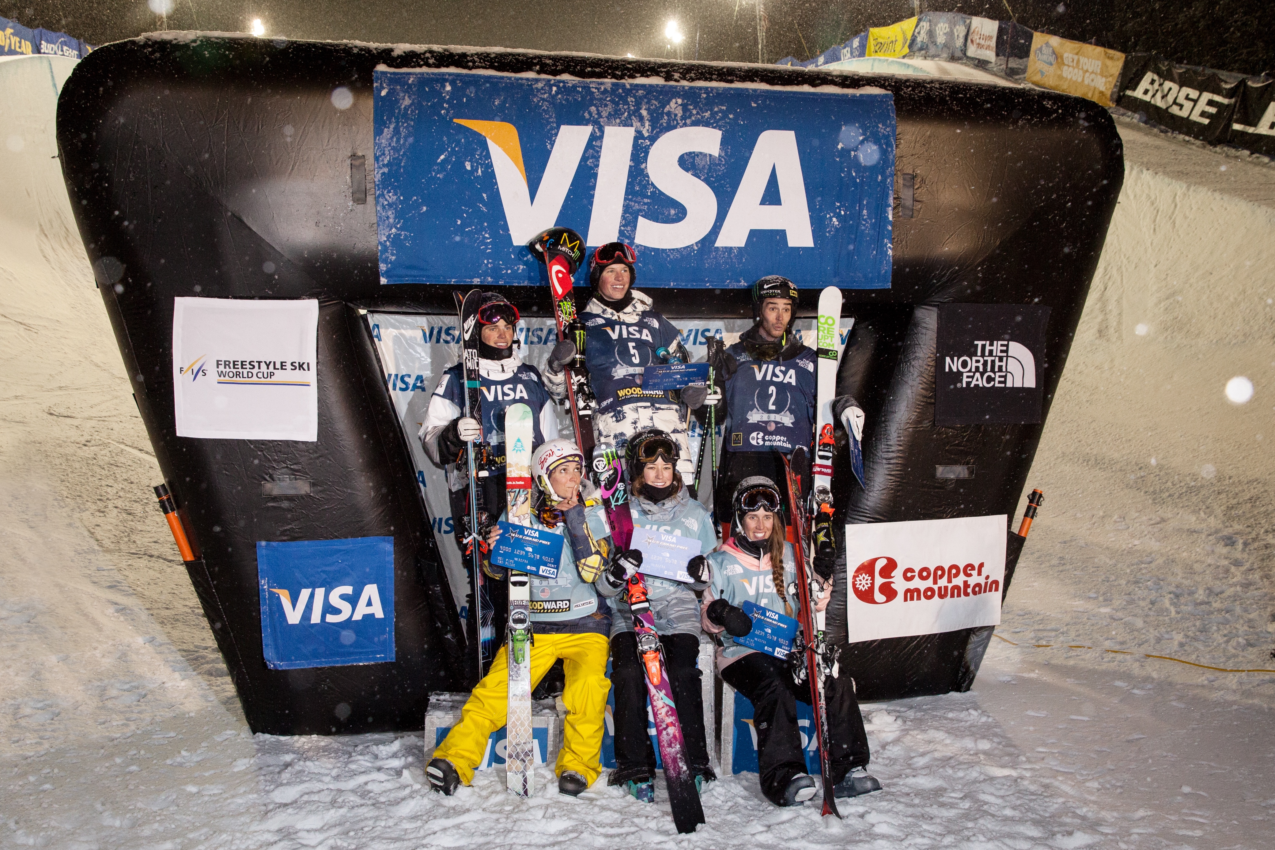 Gus Kenworthy, Aaron Blunck, Kevin Rolland, Marie Martinod, Brita Sigourney and Maddie Bowman at the 2013 U.S. Grand Prix at Copper Mountain, Colorado. (U.S. Ski & Snowboard) Gus Kenworthy, Aaron Blunck, Kevin Rolland, Marie Martinod, Brita Sigourney and Maddie Bowman at the 2013 U.S. Grand Prix at Copper Mountain, Colorado (U.S. Ski & Snowboard)