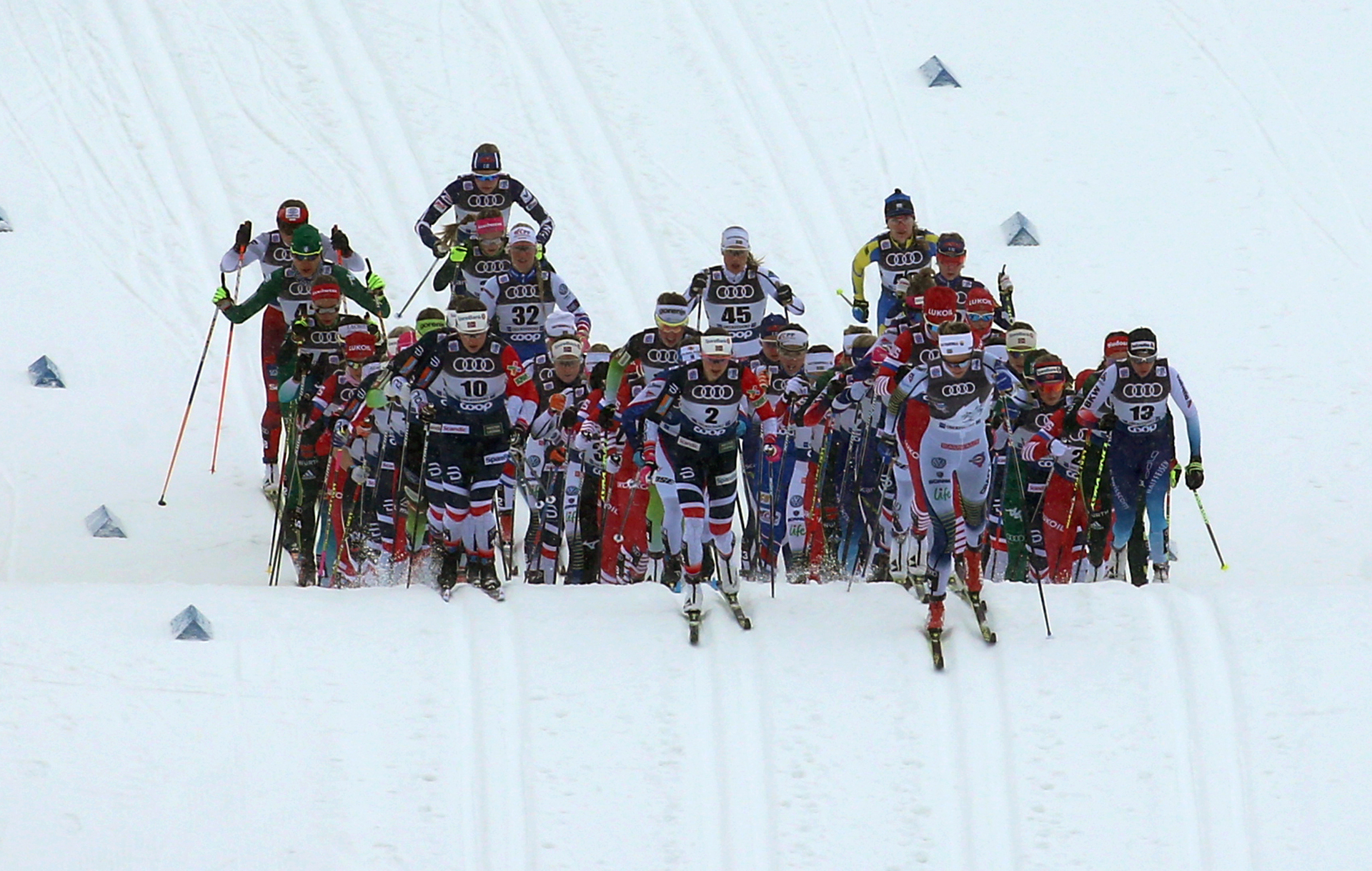 Women's TdS start in Oberstdorf, Germany