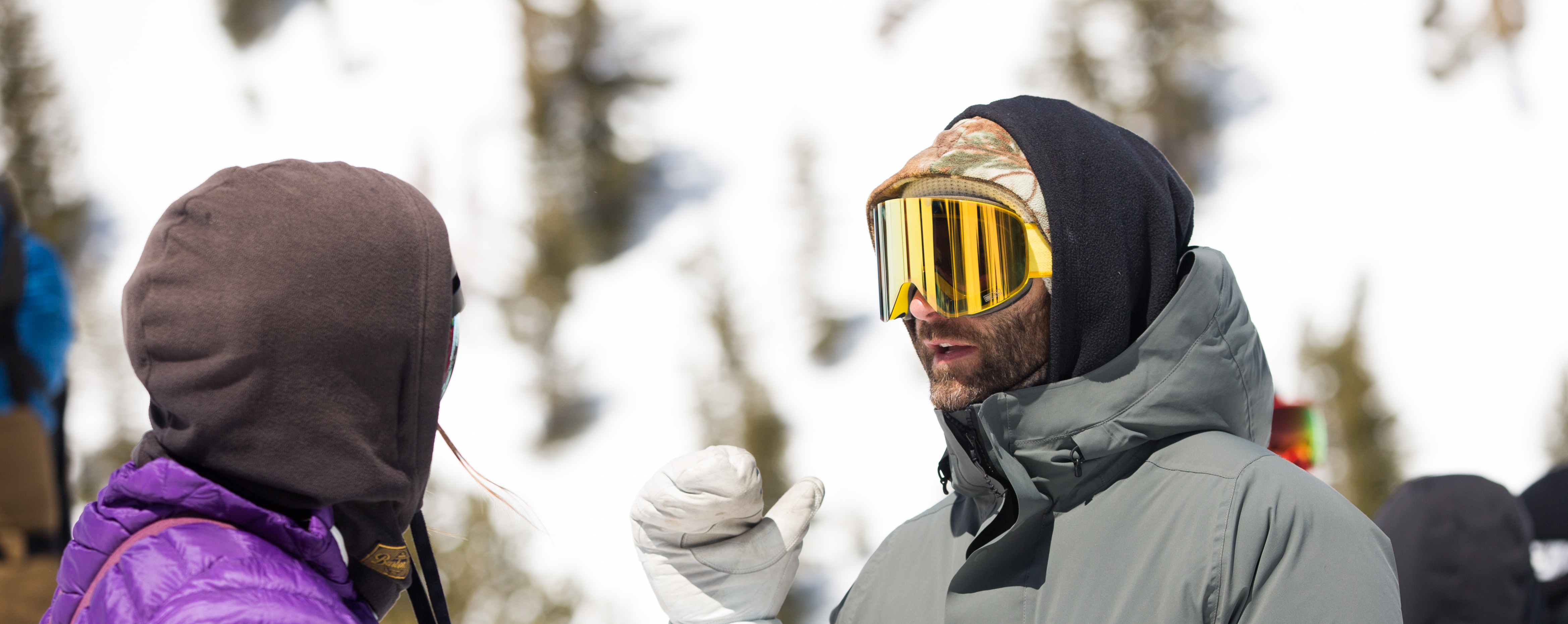 U.S. Snowboard Rookie Team athlete Tessa Maud and Coach JJ Thomas at training camp in Mammoth Mountain, California. (U.S. Ski & Snowboard - Sarah Brunson) Sarah Brunson and JJ Thomas