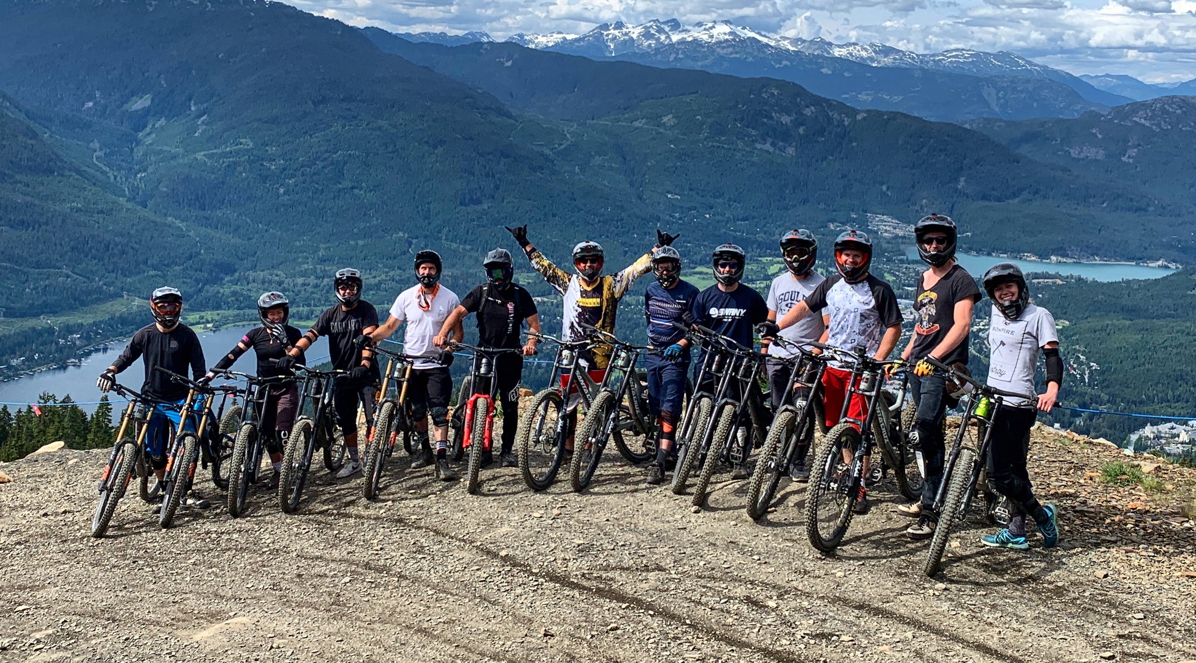 U.S. Snowboardcross Team athletes enjoying rad camp at the Whistler Bike Park. (U.S. Ski & Snowboard) team photo