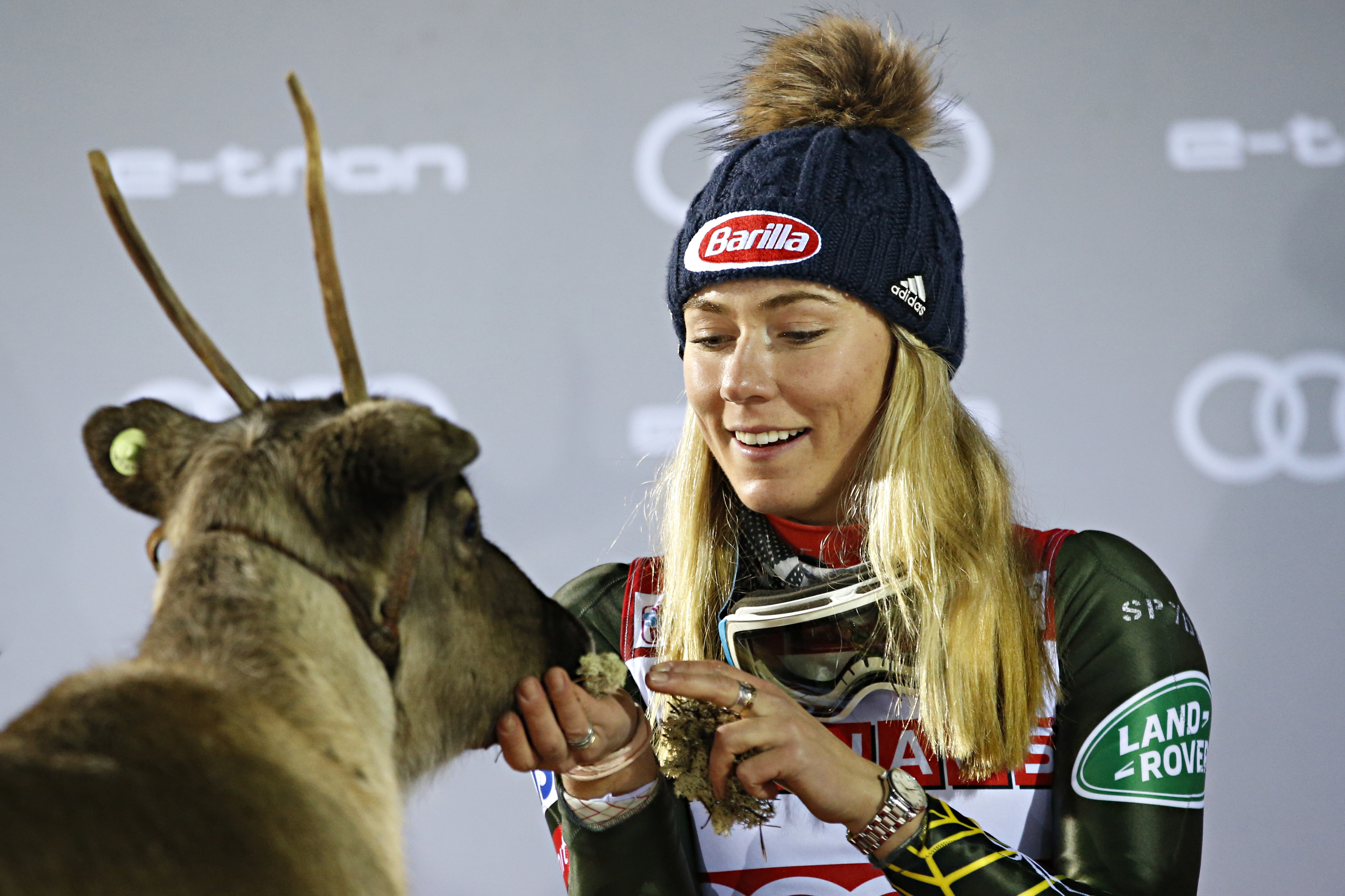 Mikaela Shiffrin took her fourth career World Cup slalom win in Levi, Finland, Saturday. (Getty Images/Agence Zoom - Christophe Pallot)