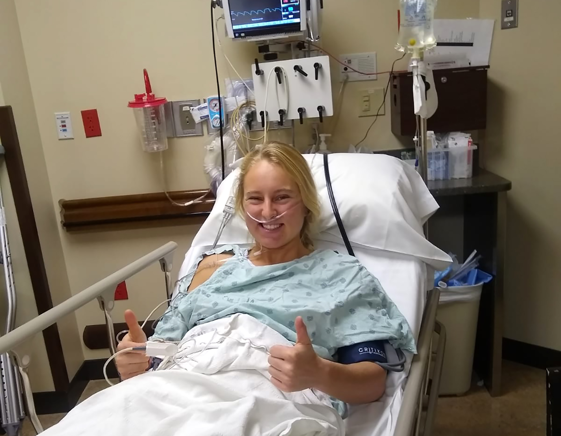 Post op thumbs up