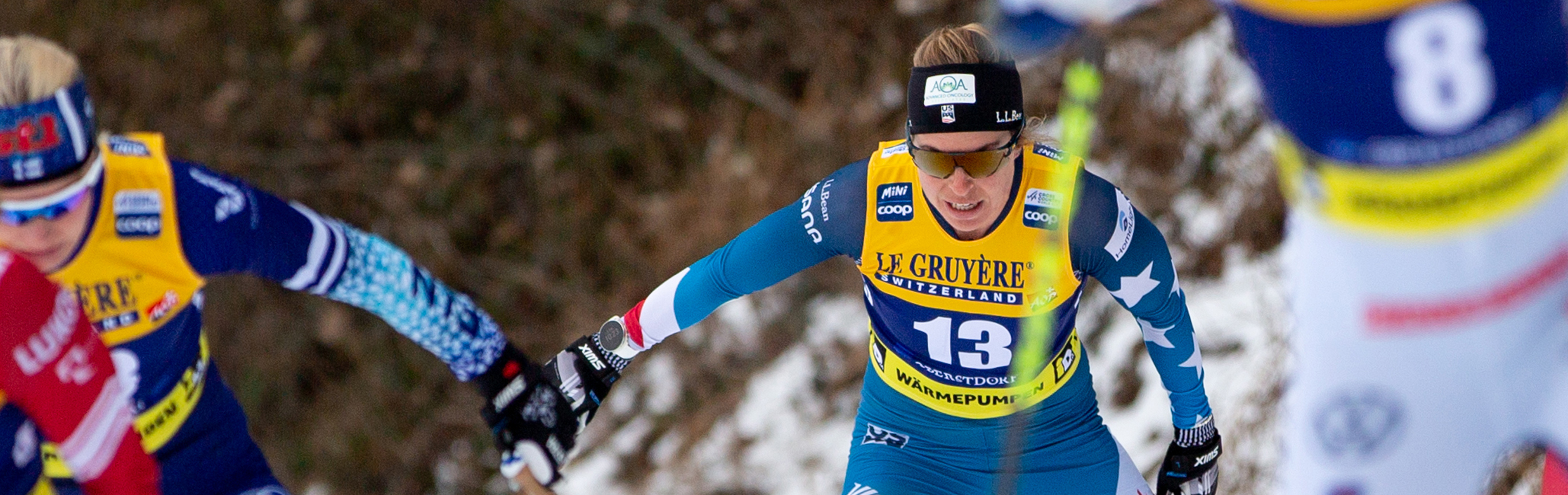 Rosie Brennan finsihed 17th in Saturday's FIS Cross Country World Cup skiathlon on Oberstdorf, Germany. (U.S. Ski and & Snowboard - Sarah Brunson)
