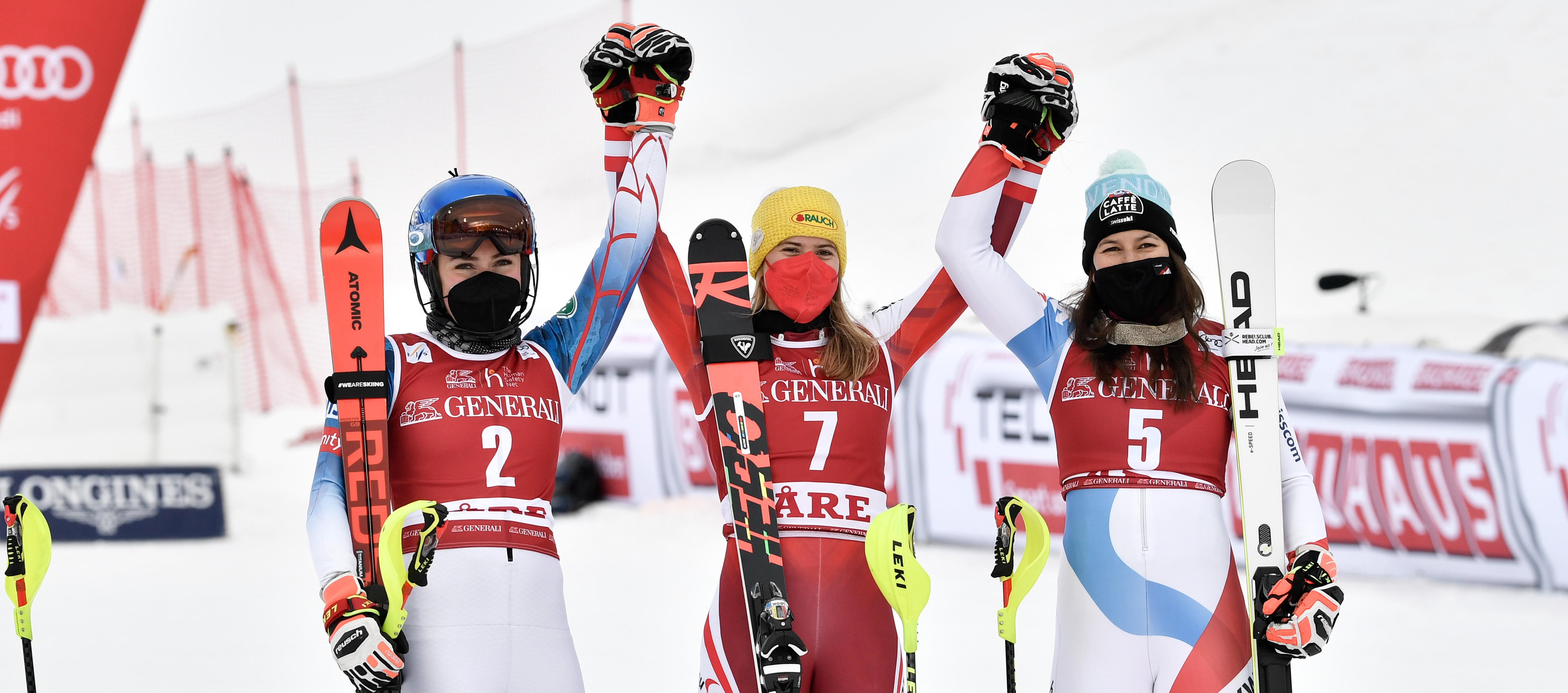 Mikaela Shiffrin Second Place Are Sweden