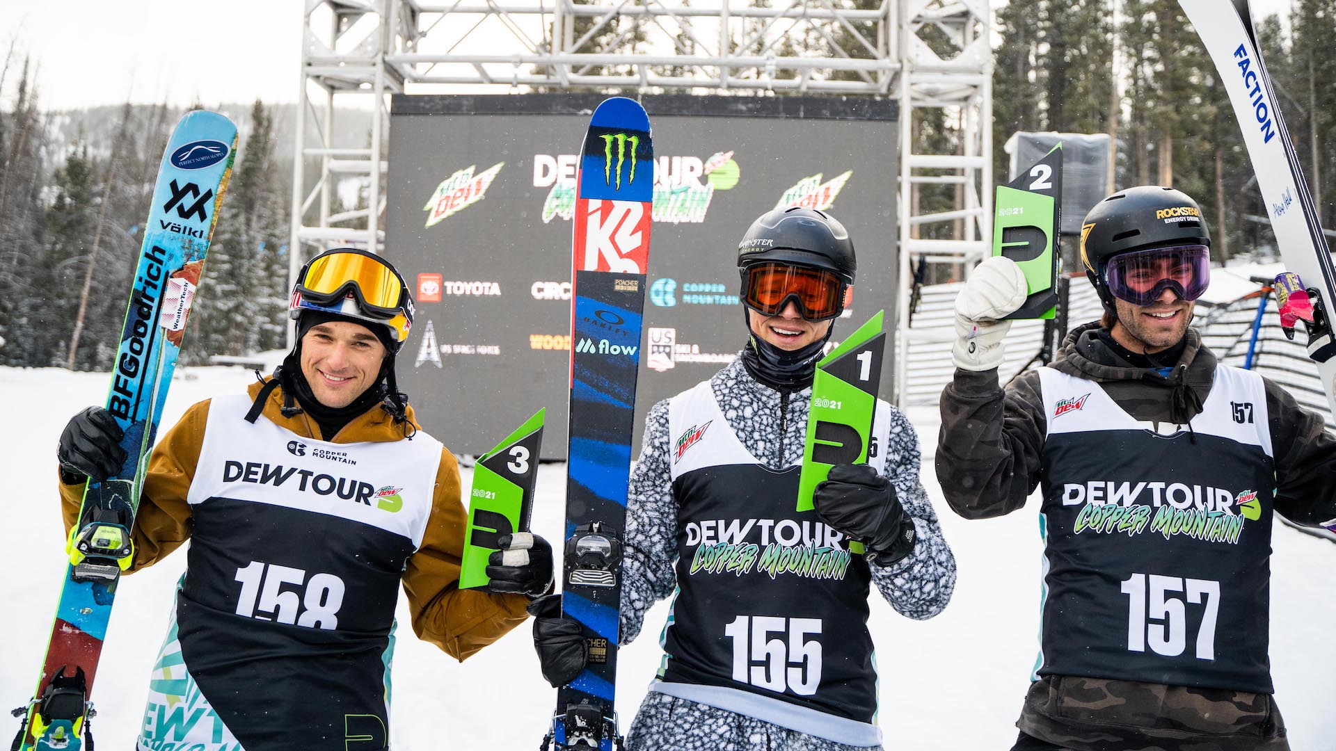 The men's podium. 