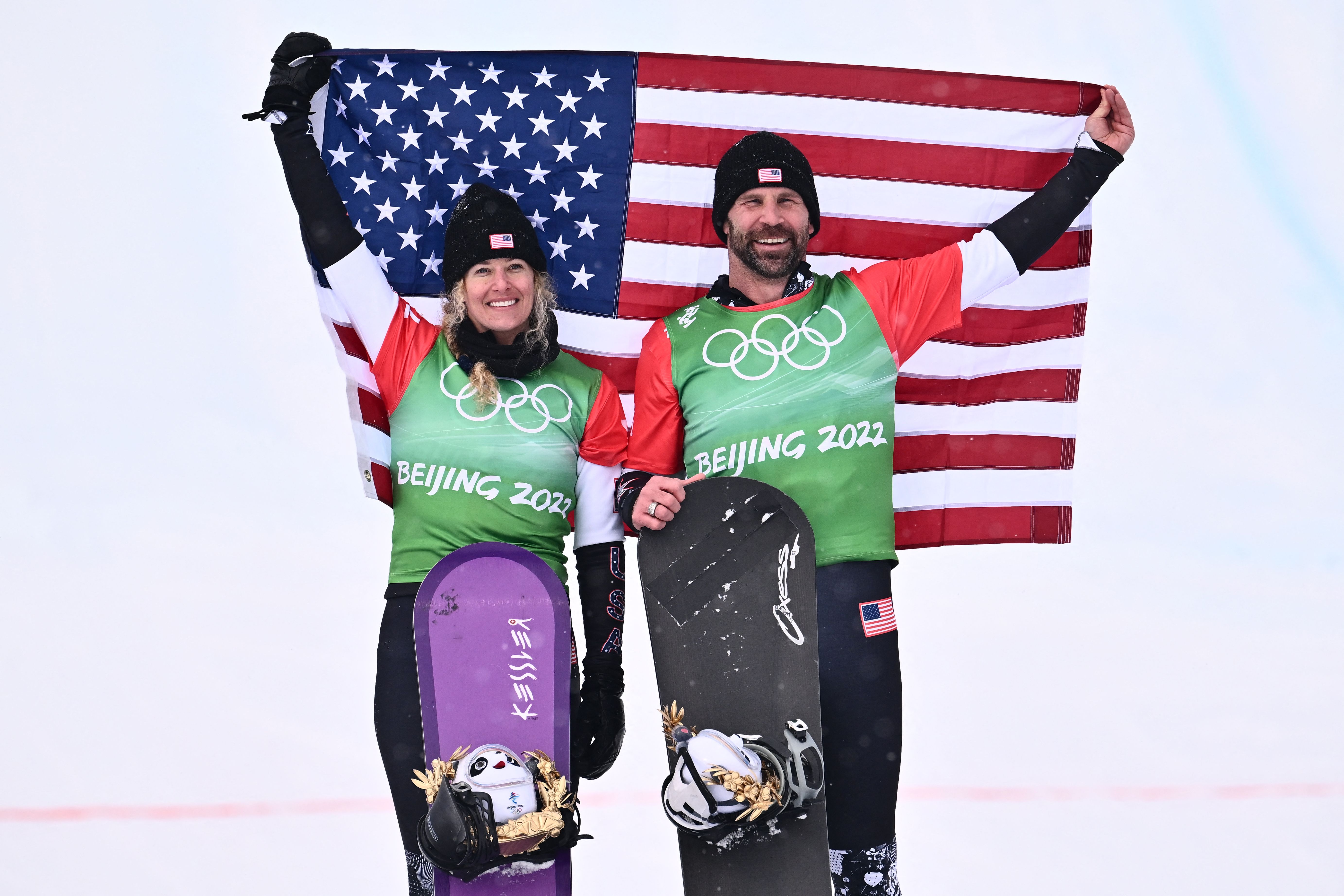 Lindsey Jacobellis and Nick Baumgartner