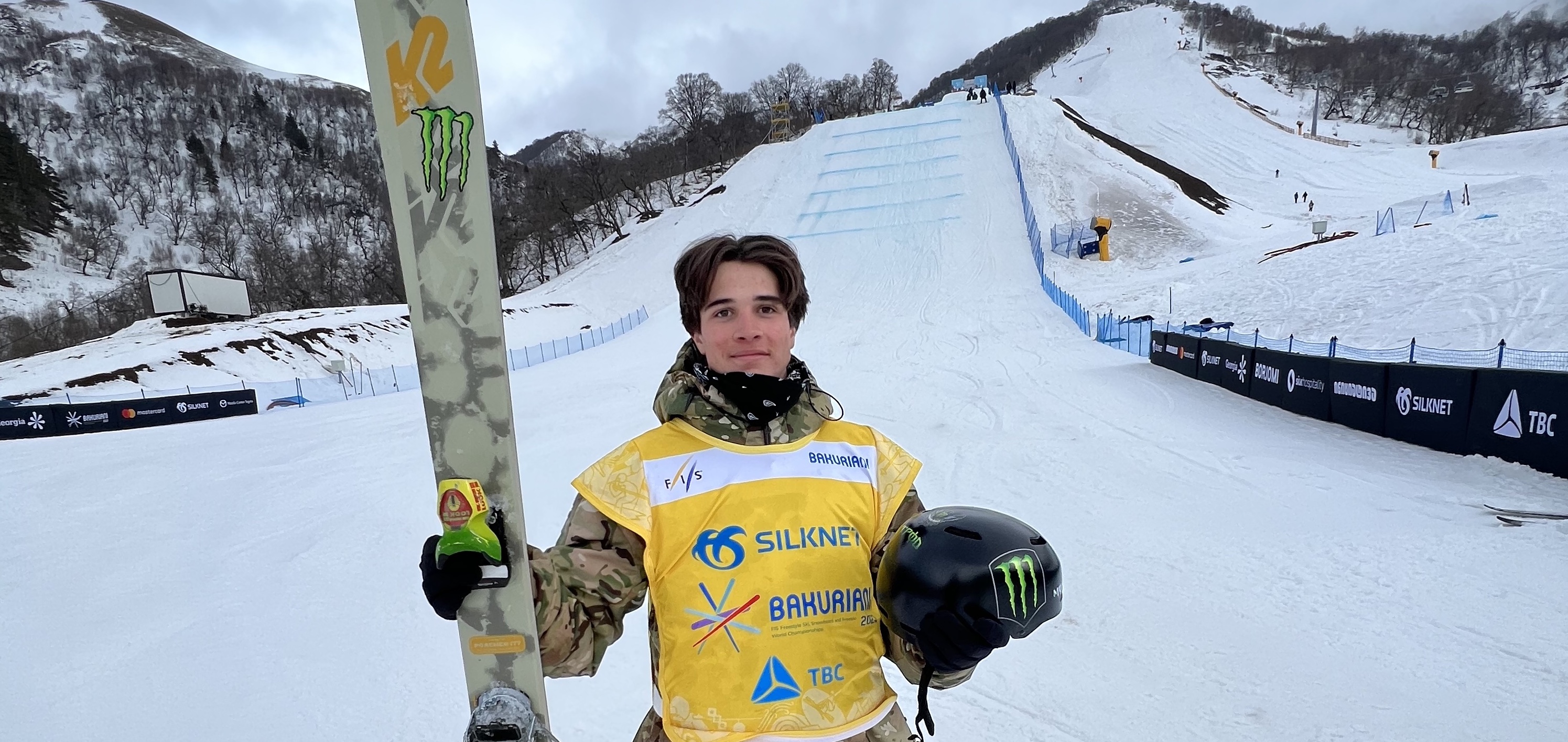 Troy Podmilsak stands in front of the Big Air jump. Troy Podmilsak stands in front of the Big Air jump.