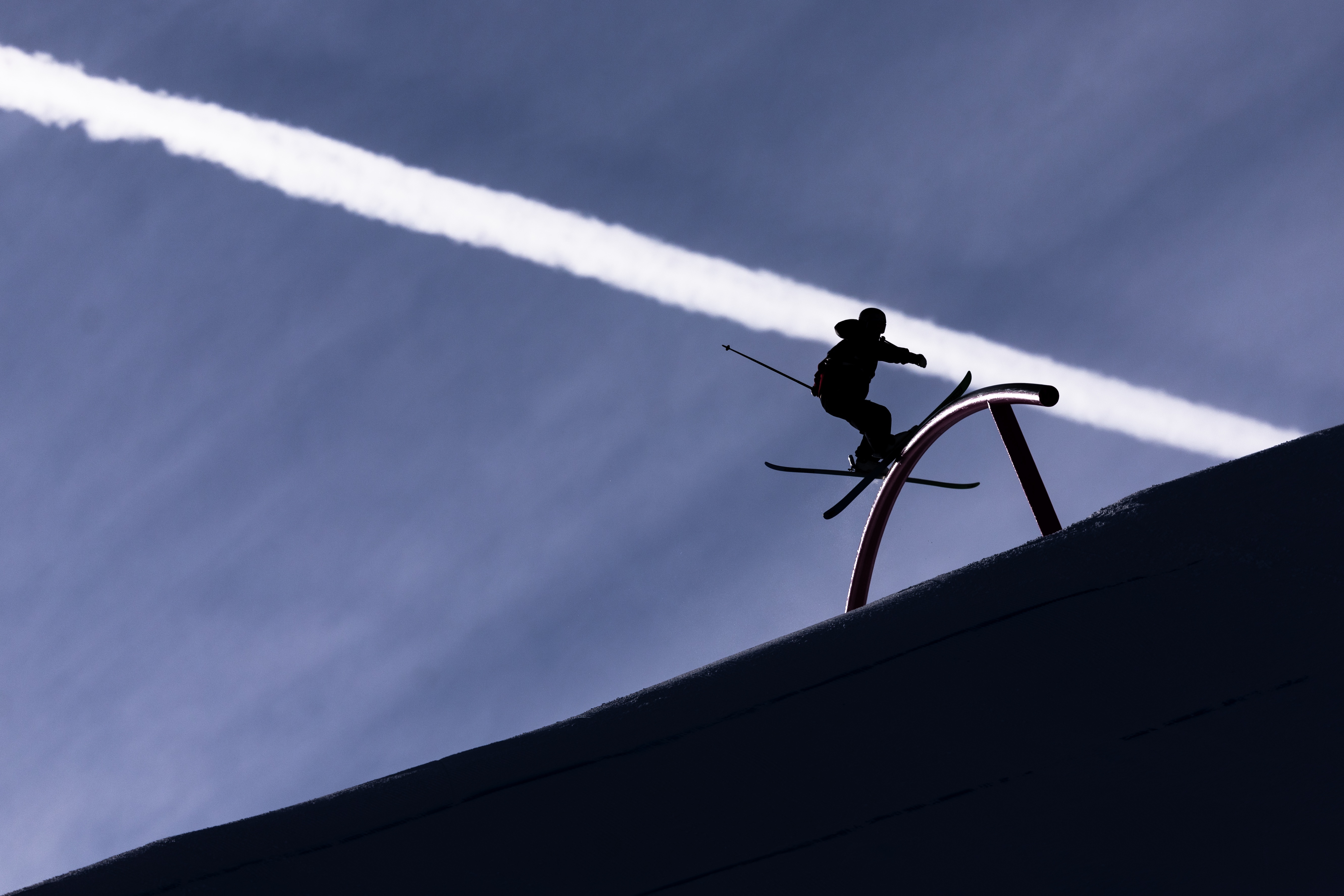 Mac Forehand skiing a rail Mac Forehand skiing a rail