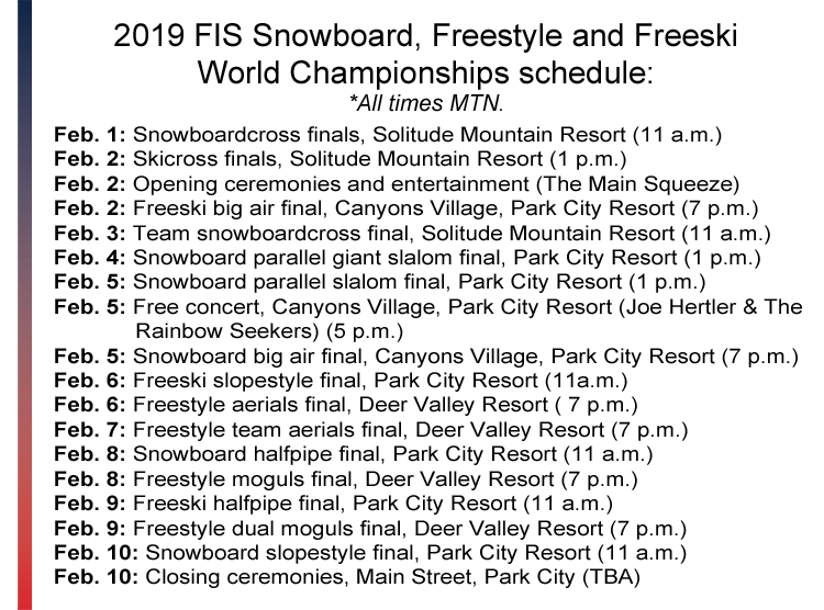 2019 WC Schedule