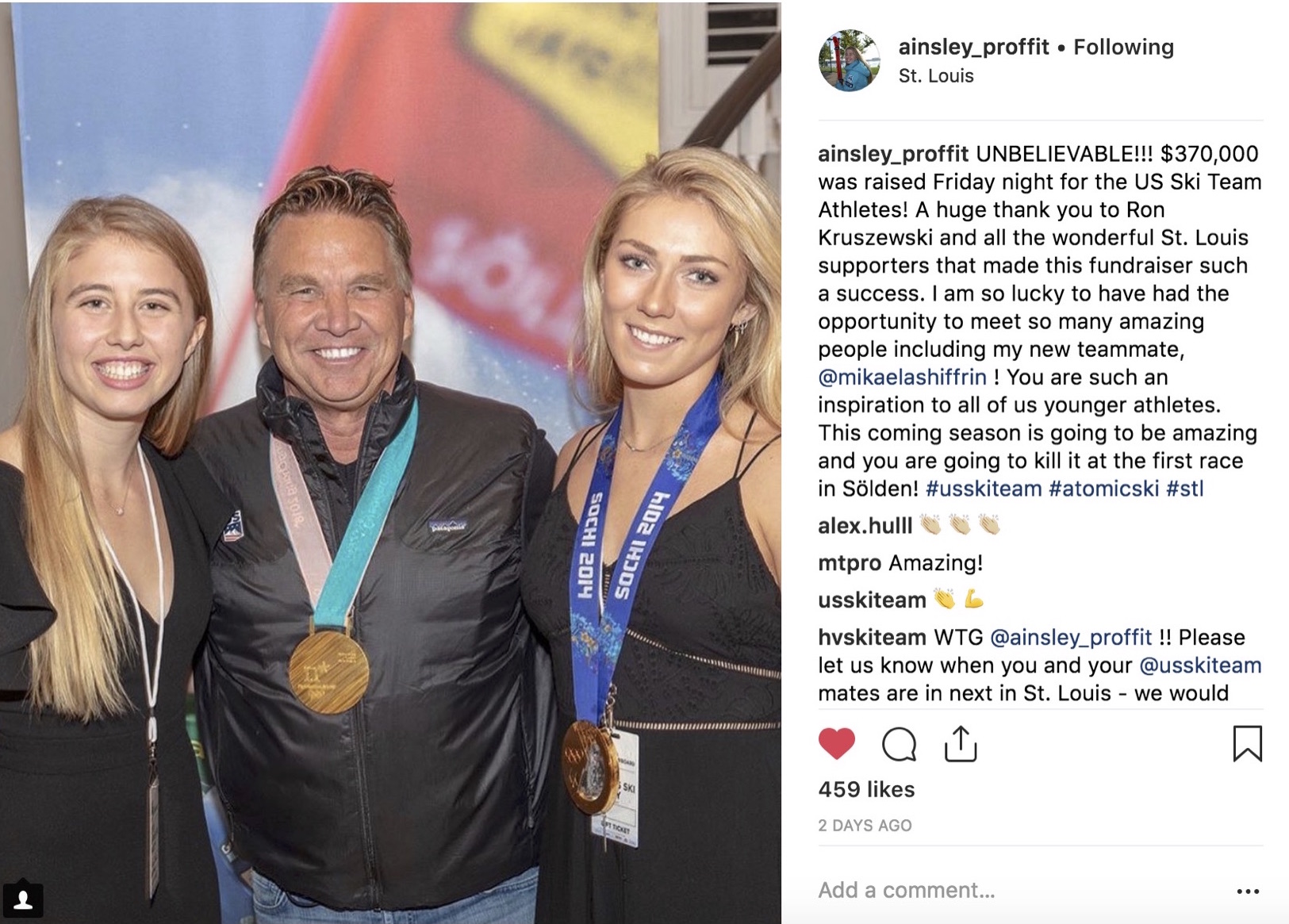 Ainsley Instagram Post - St. Louis Event