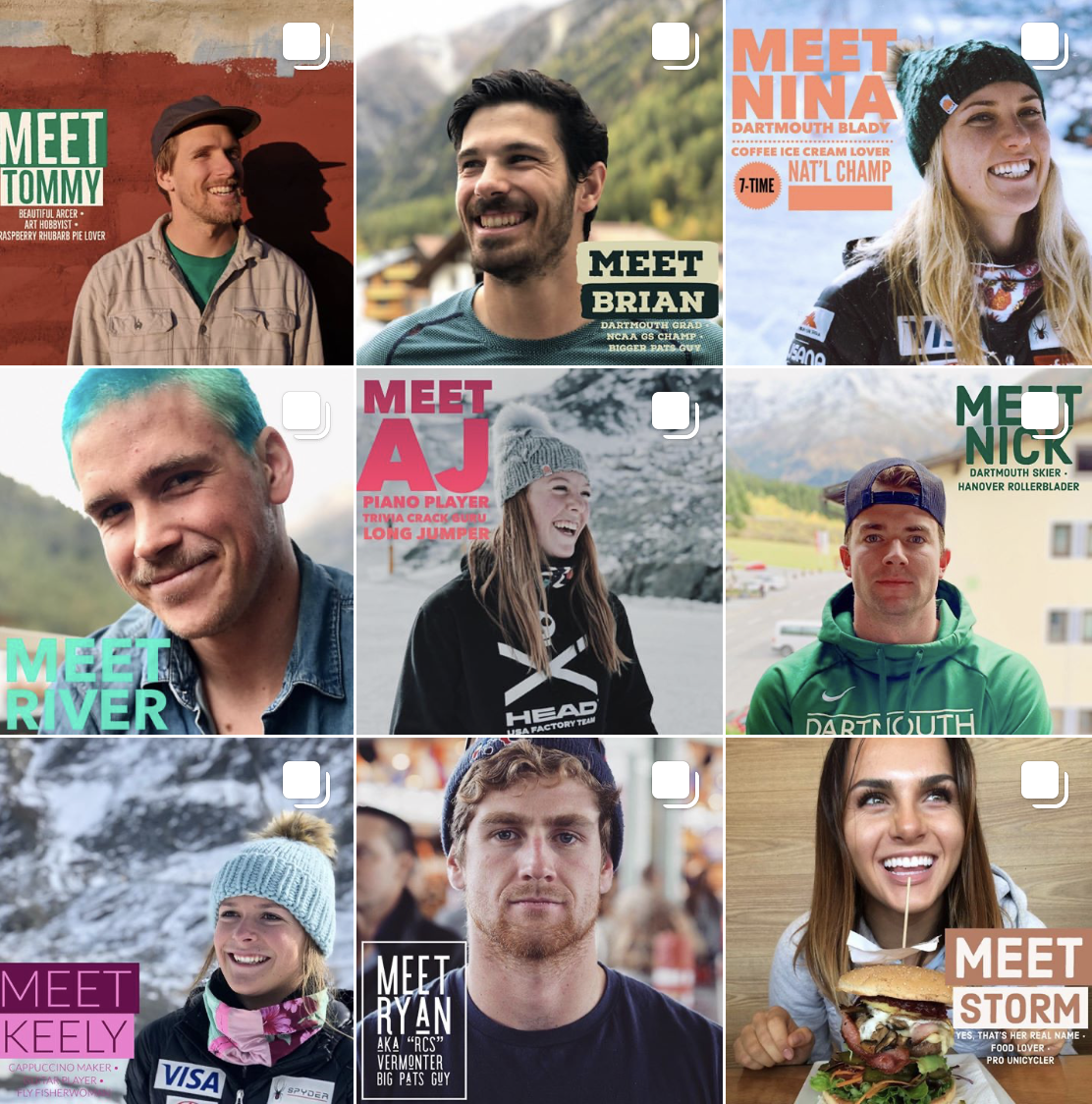 Athlete Bios - Instagram
