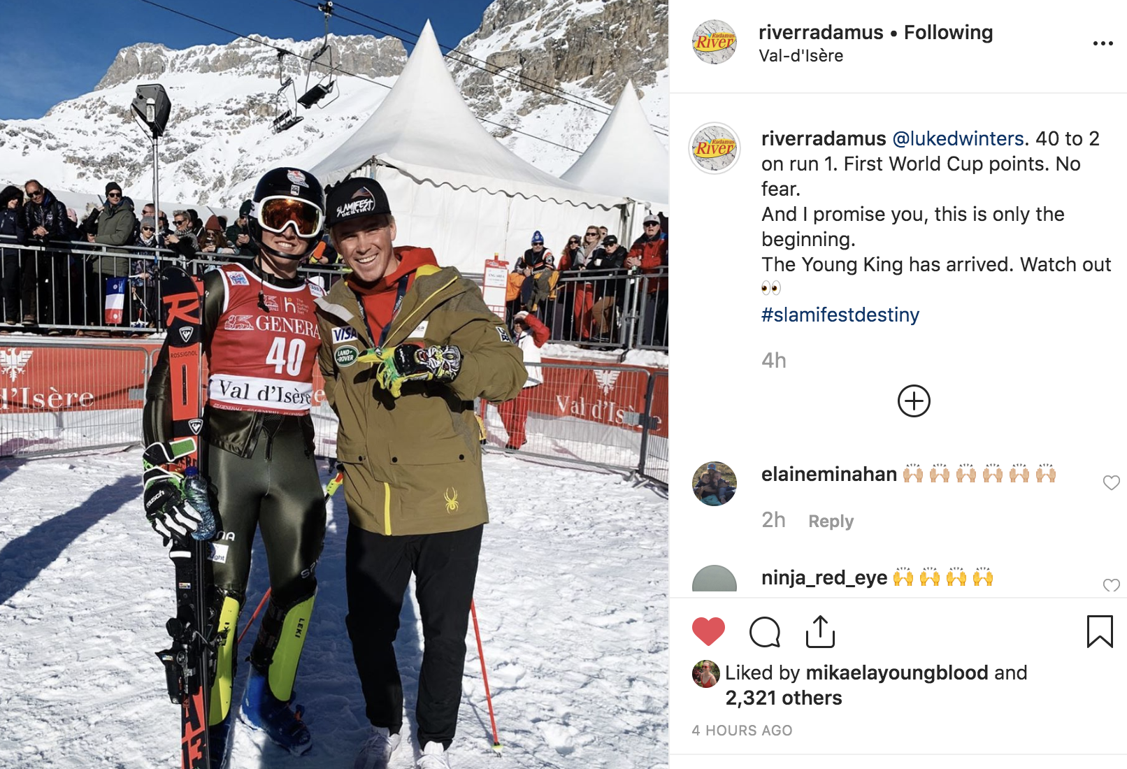 River Radamus Instagram Post