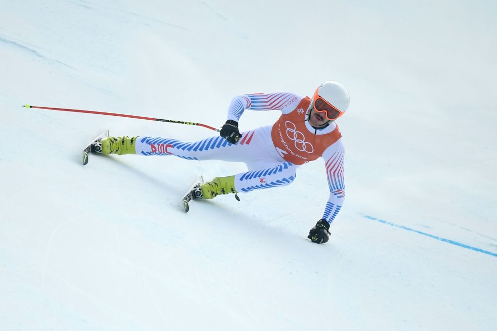 Bryce Bennett was sixth in Friday's second downhill training run at the Jeongseon Alpine Center. (Getty Images - Fabrice Coffrini)