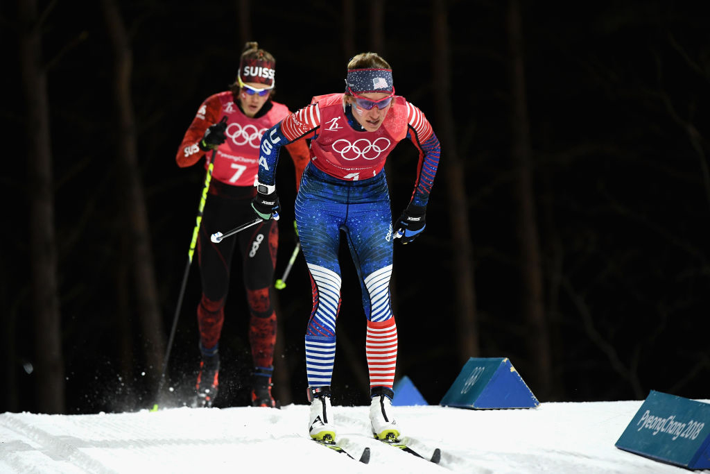 Sophie Caldwell skied the opening leg of the 4x5km relay Saturday. (Getty Images -  Quinn Rooney)