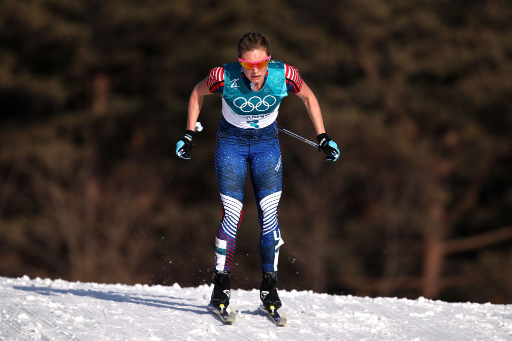 Jessica Diggins competes in the 30k classic at Alpensia Cross-Country Centre. (Getty Images - Lars Baron)