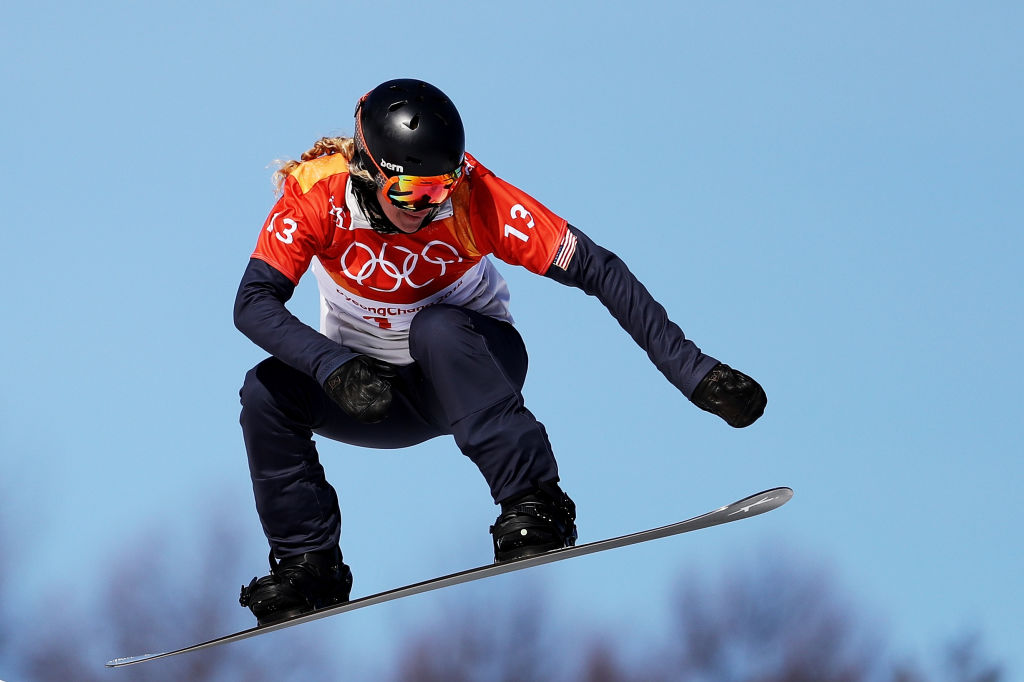 Lindsey Jacobellis qualified fourth to advance to the quarterfinals at the 2018 Olympic Winter Games Friday. (Getty Images - Al Bello)