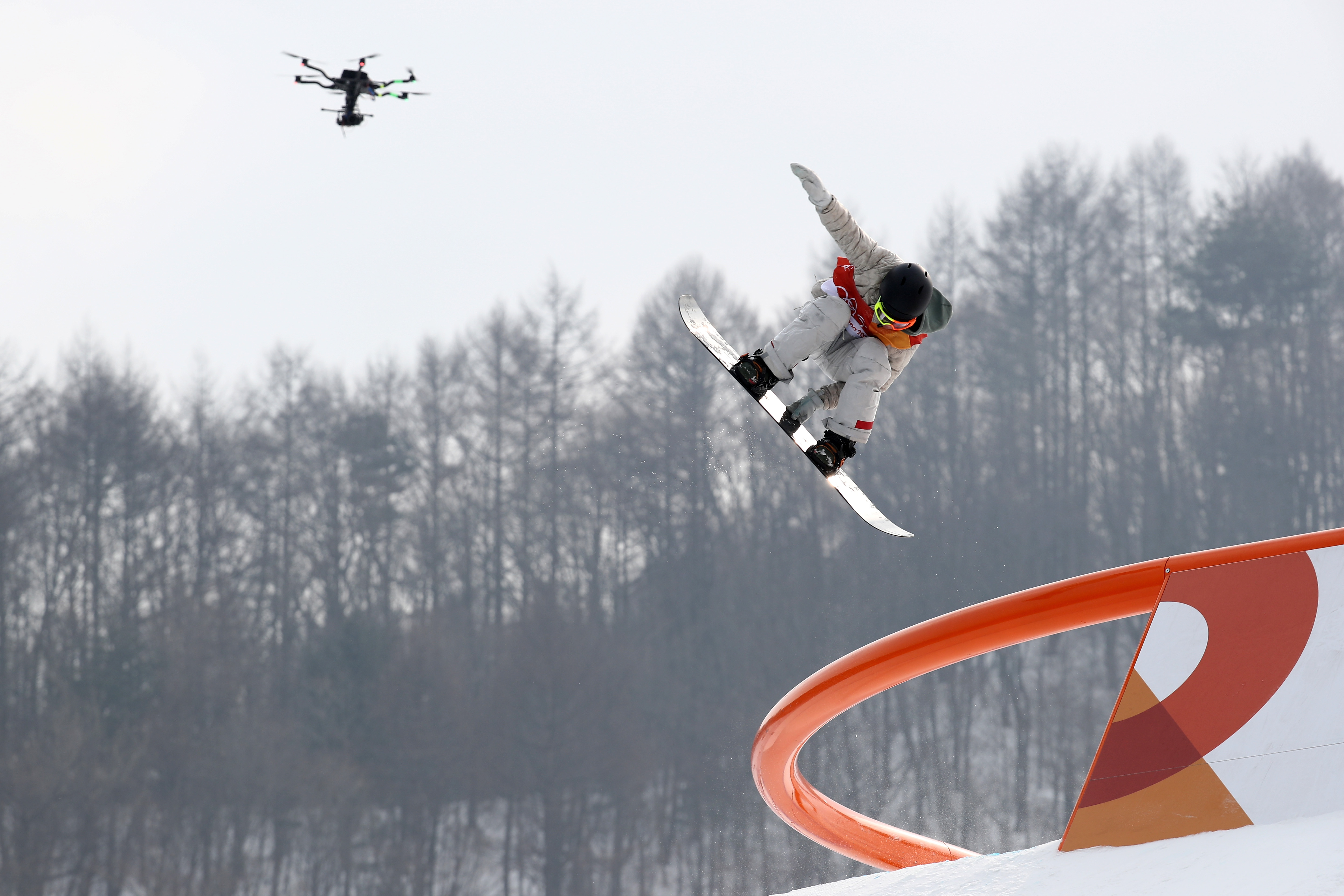 Red Gerard qualified third in the second heat of slopestyle qualification on day one of the 2018 Olympic Winter Games at Phoenix Snow Park. (Getty Images - Clive Rose)