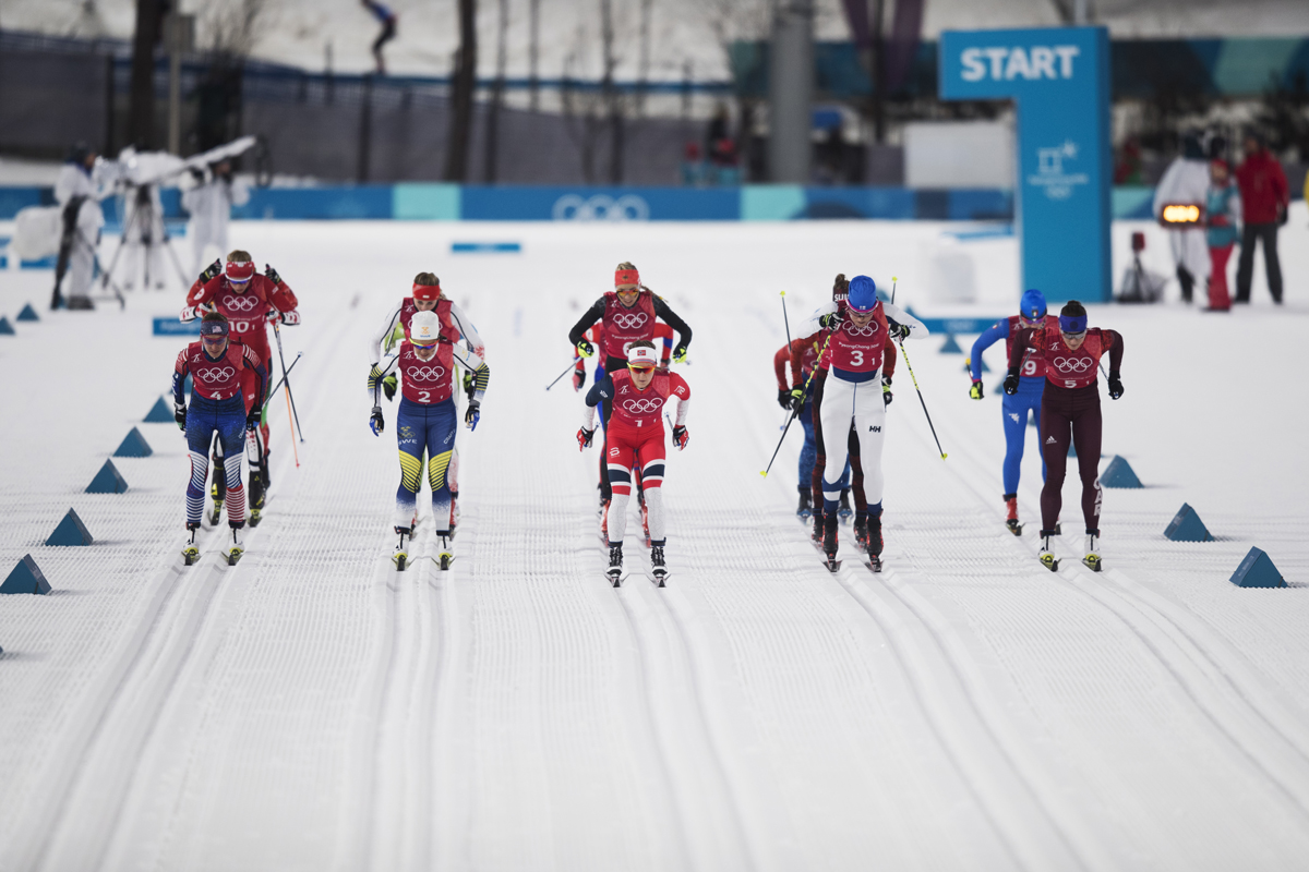 Start of the women’s 4x5km relay at the 2018 Olympic Winter Games at Alpensia Cross Country Centre. (Getty Images - Nils Petter Nilsson)