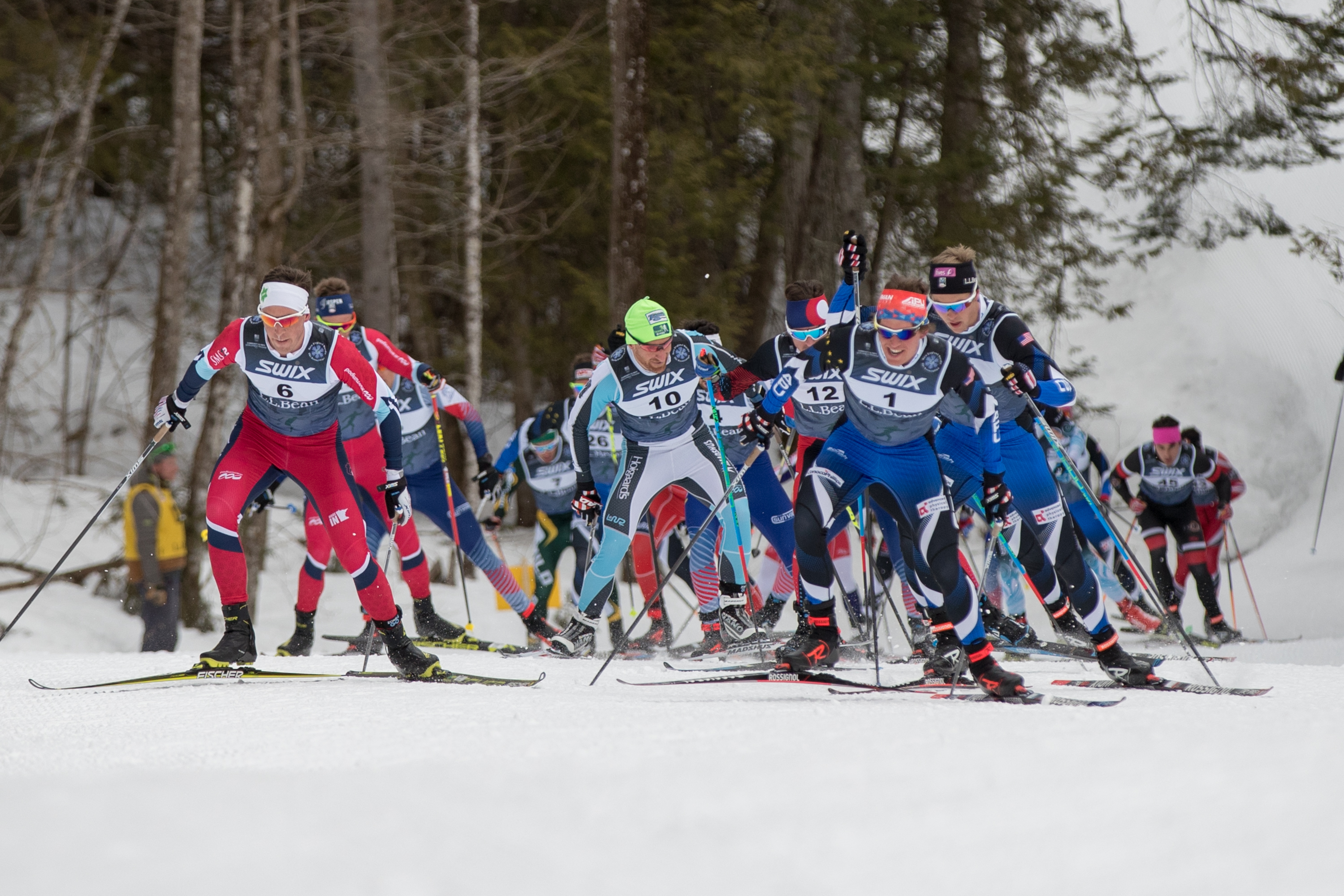The men's 15k features a tight battle for the win Saturday at the SuperTour Finals. (U.S. Ski &amp; Snowboard - Reese Brown)