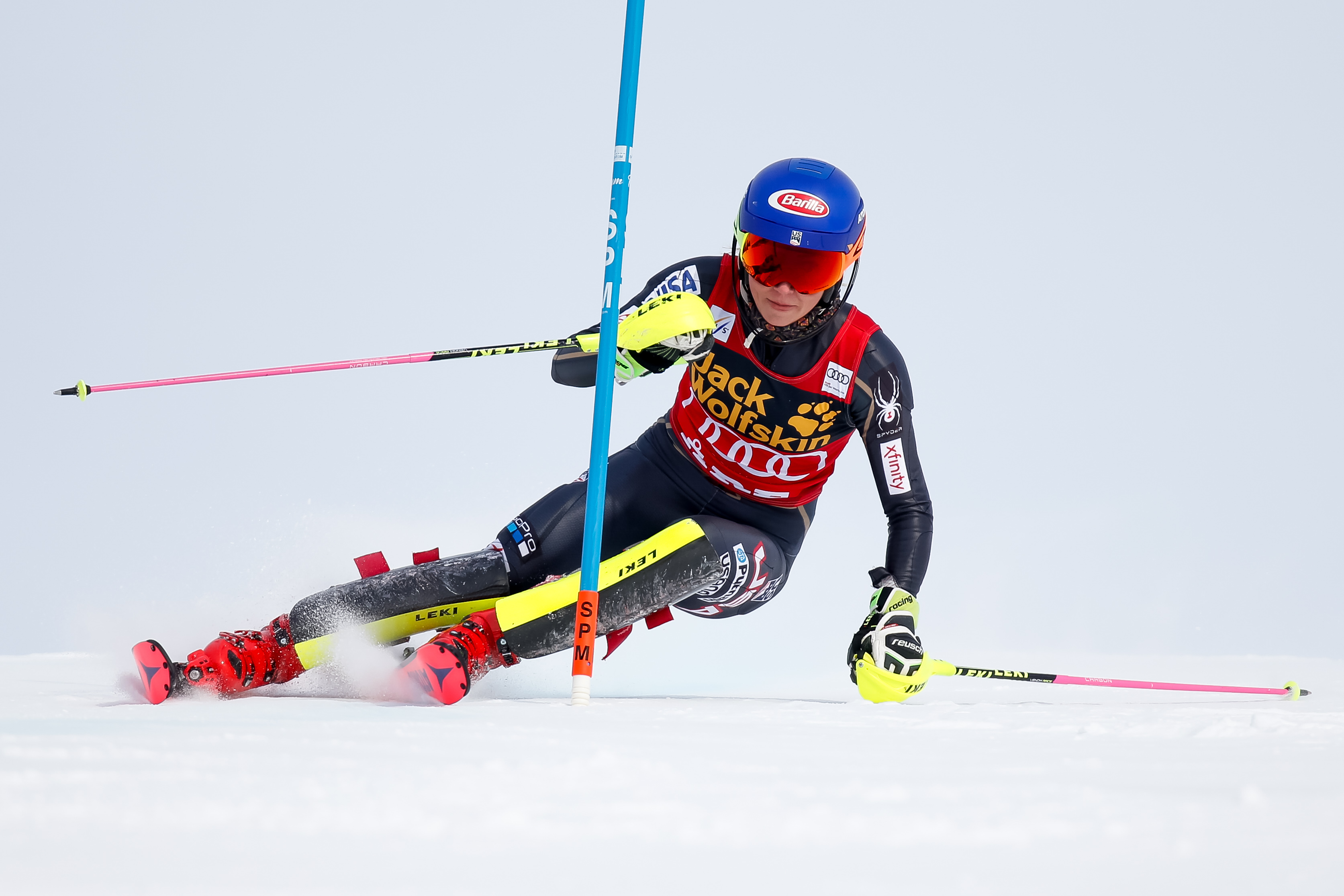 Mikaela Shiffrin won her seventh FIS Ski World Cup slalom of the season Saturday in Are, Sweden. (Getty Images/Agence Zoom - Alexis Boichard)