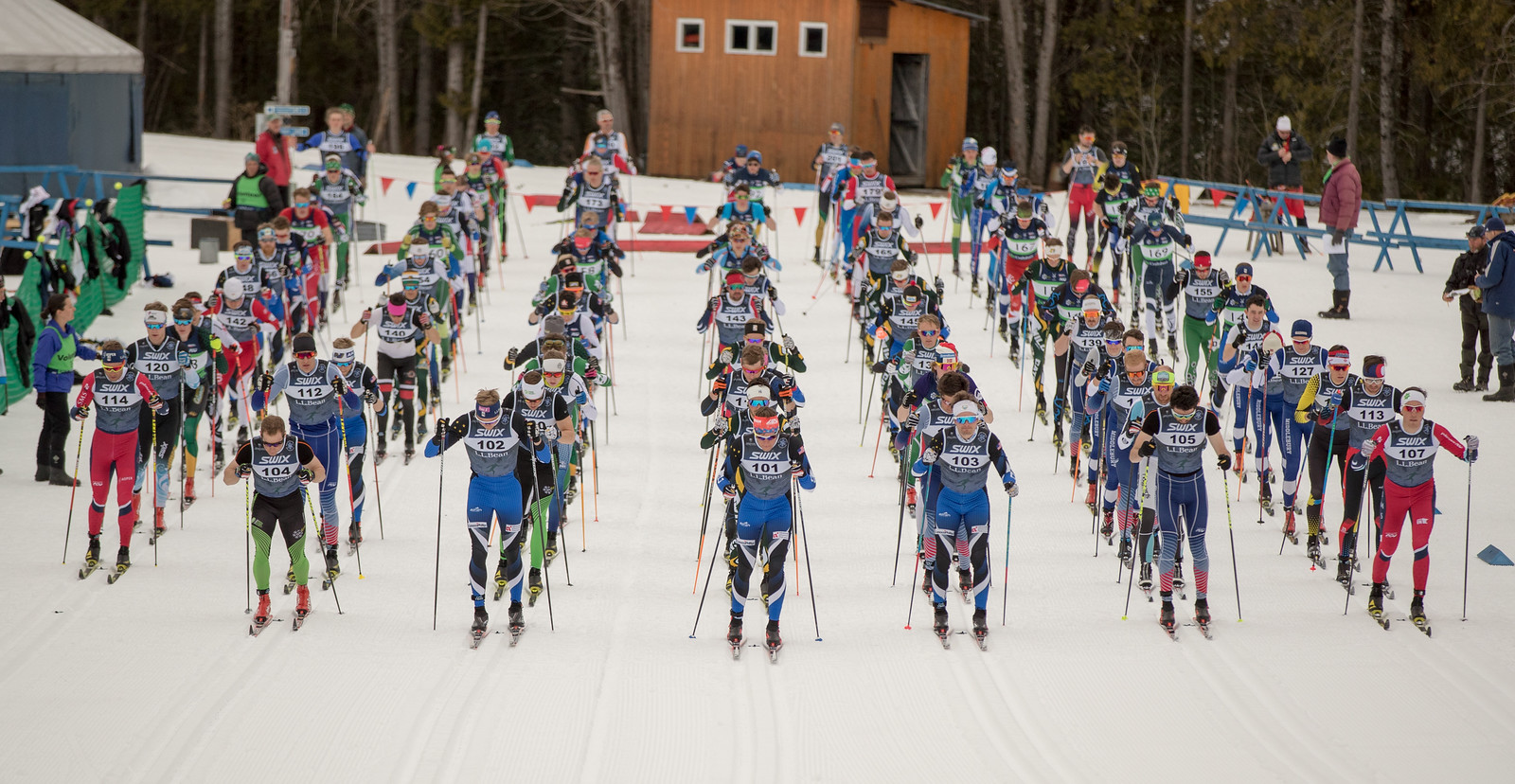 L.L.Bean U.S. Cross Country Championships men's 50k classic mass start. (U.S. Ski &amp; Snowboard - Reese Brown)