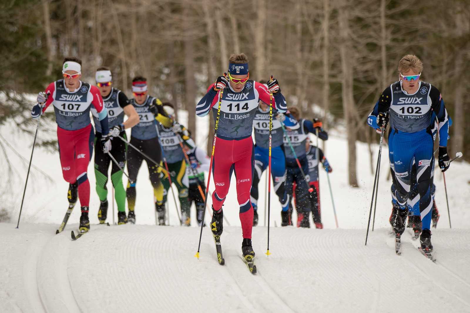 L.L.Bean U.S. Cross Country Championships men's 50k classic mass start. (U.S. Ski &amp; Snowboard - Reese Brown)