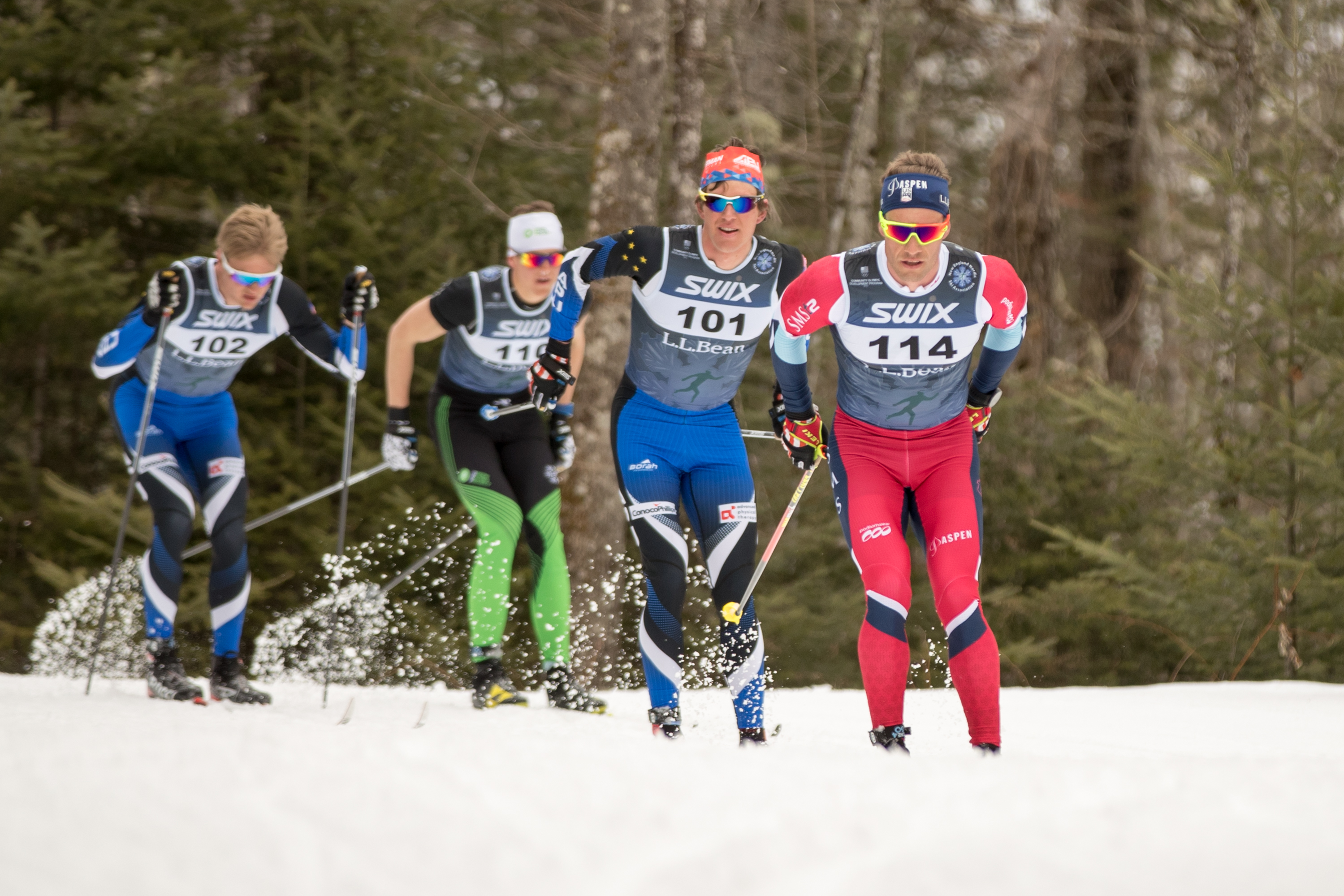 L.L.Bean U.S. Cross Country Championships men's 50k classic mass start. (U.S. Ski &amp; Snowboard - Reese Brown)