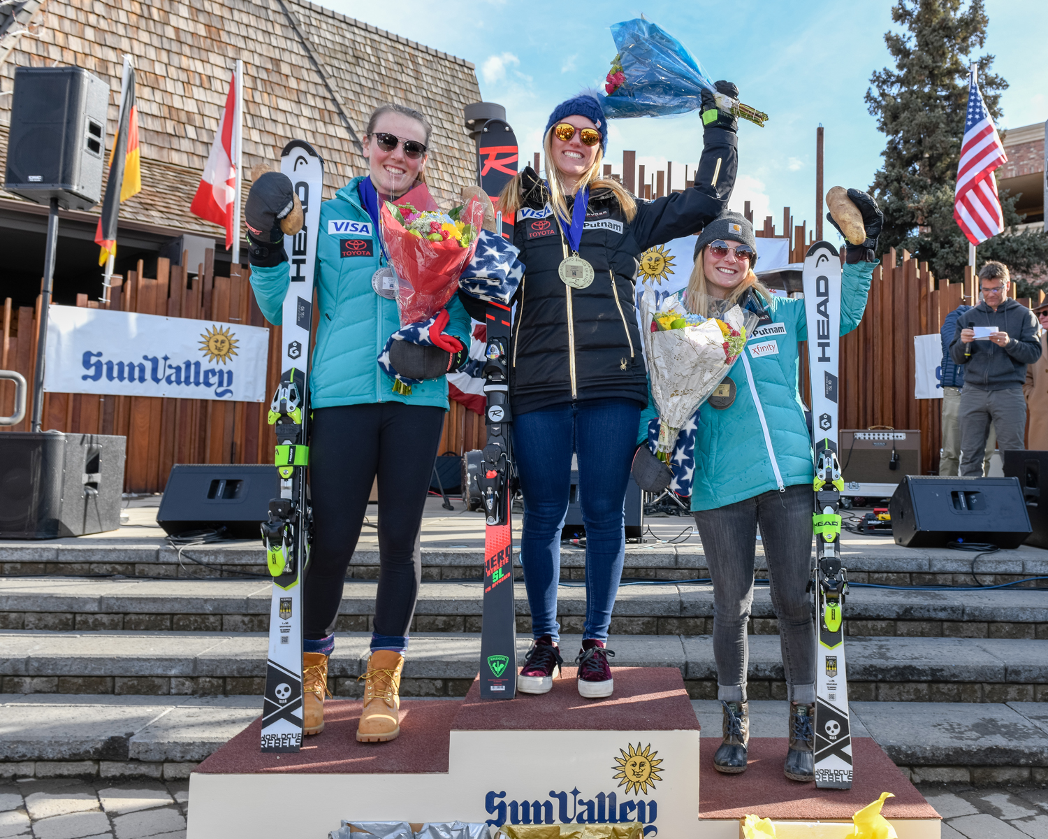 A.J. Hurt (left) was second as Nina O'Brien won and Nellie Rose Talbot was third. (Nils Ribi Photography)
