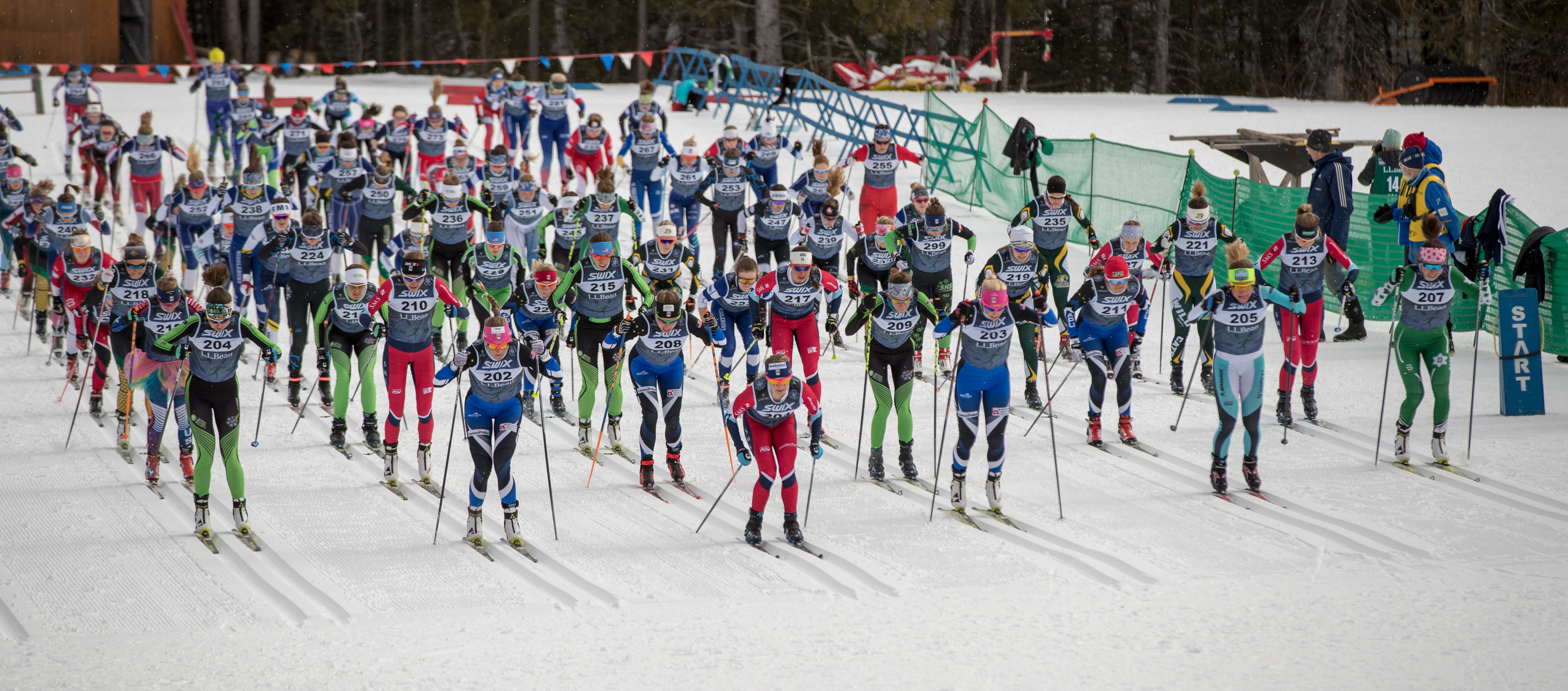 The women's 10k start at the SuperTour Finals Saturday.  (U.S. Ski &amp; Snowboard - Reese Brown)