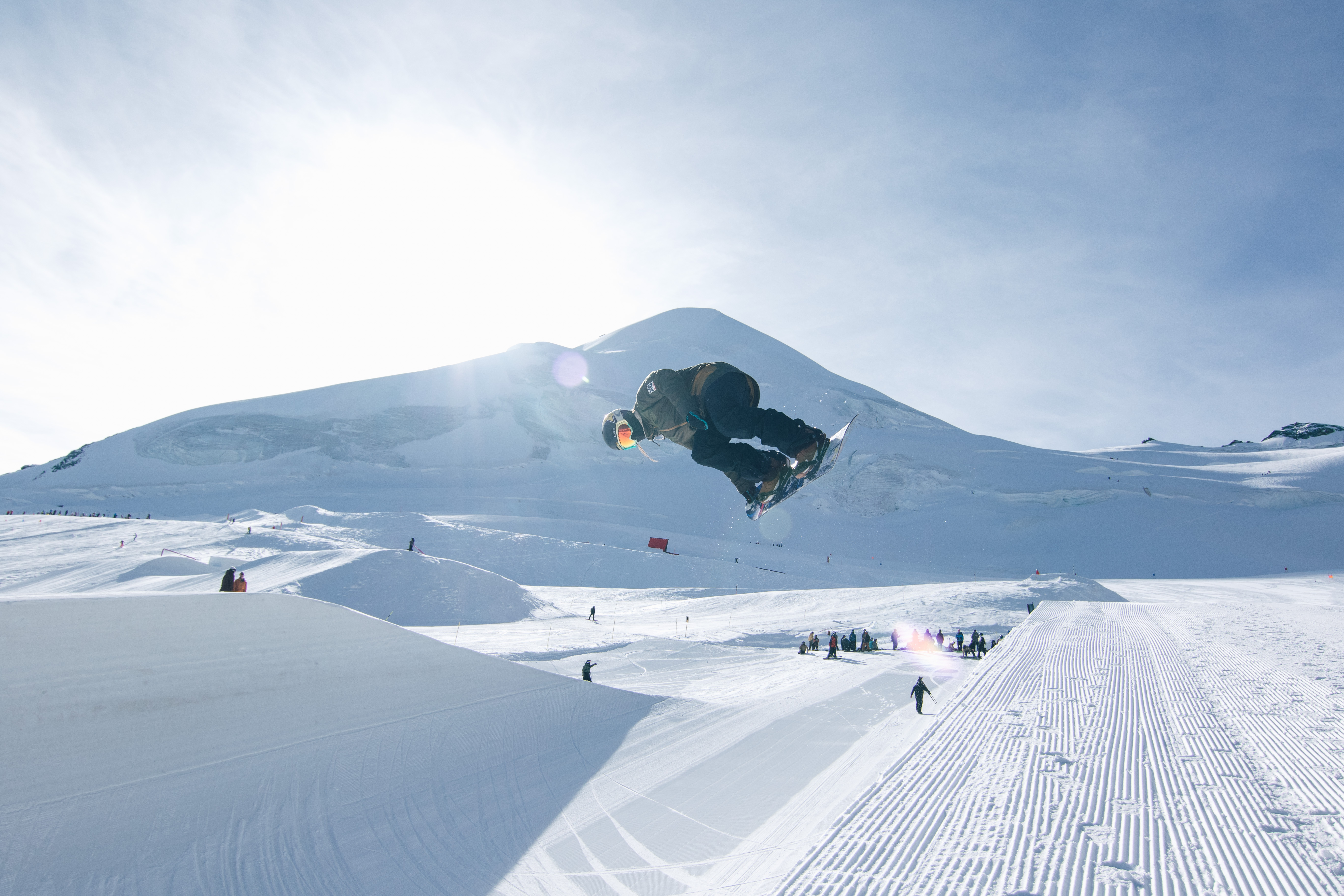 Arielle Gold in the halfpipe in Switzerland.