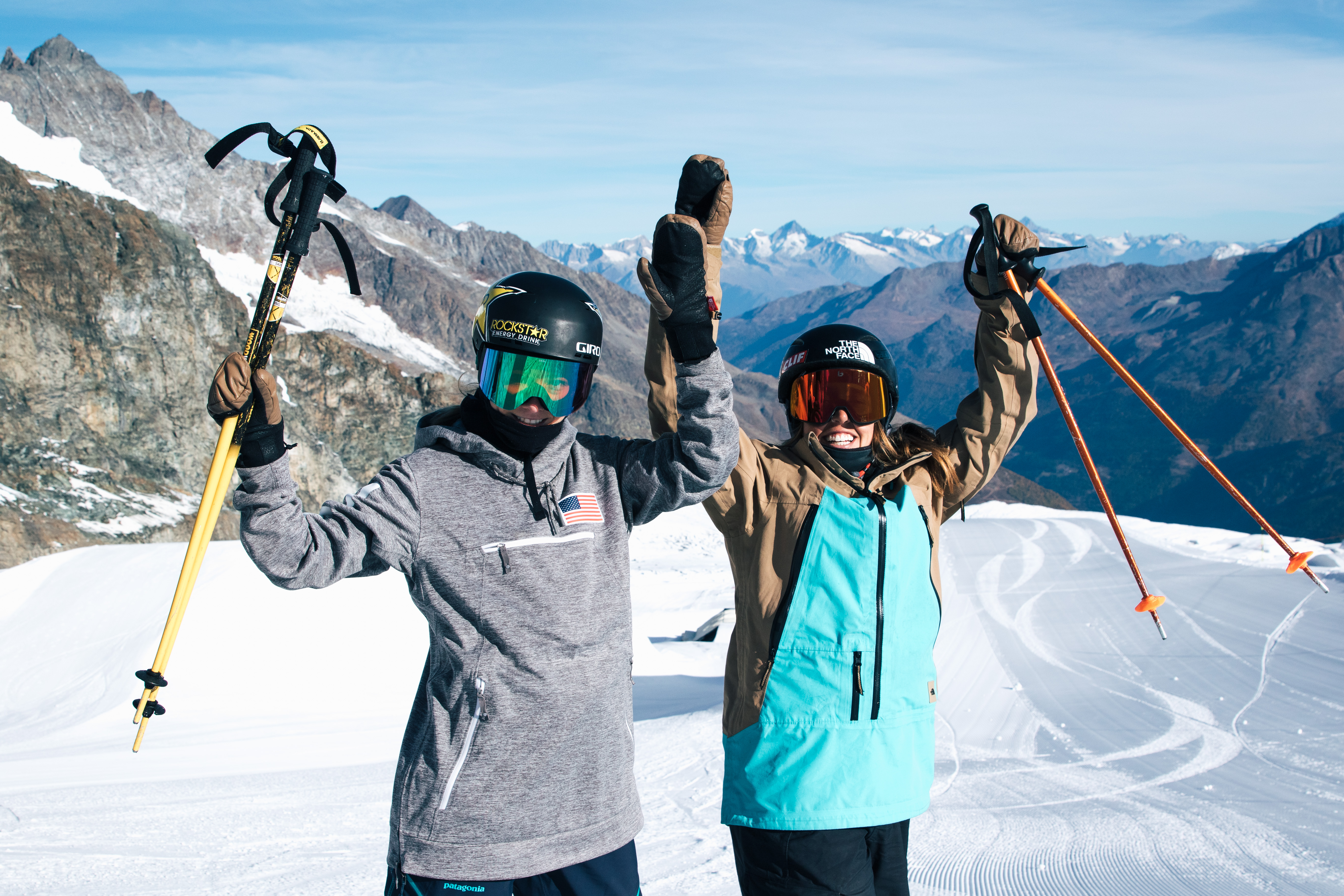 Brita Sigourney and Maddie Bowman at Switzerland Training Camp.