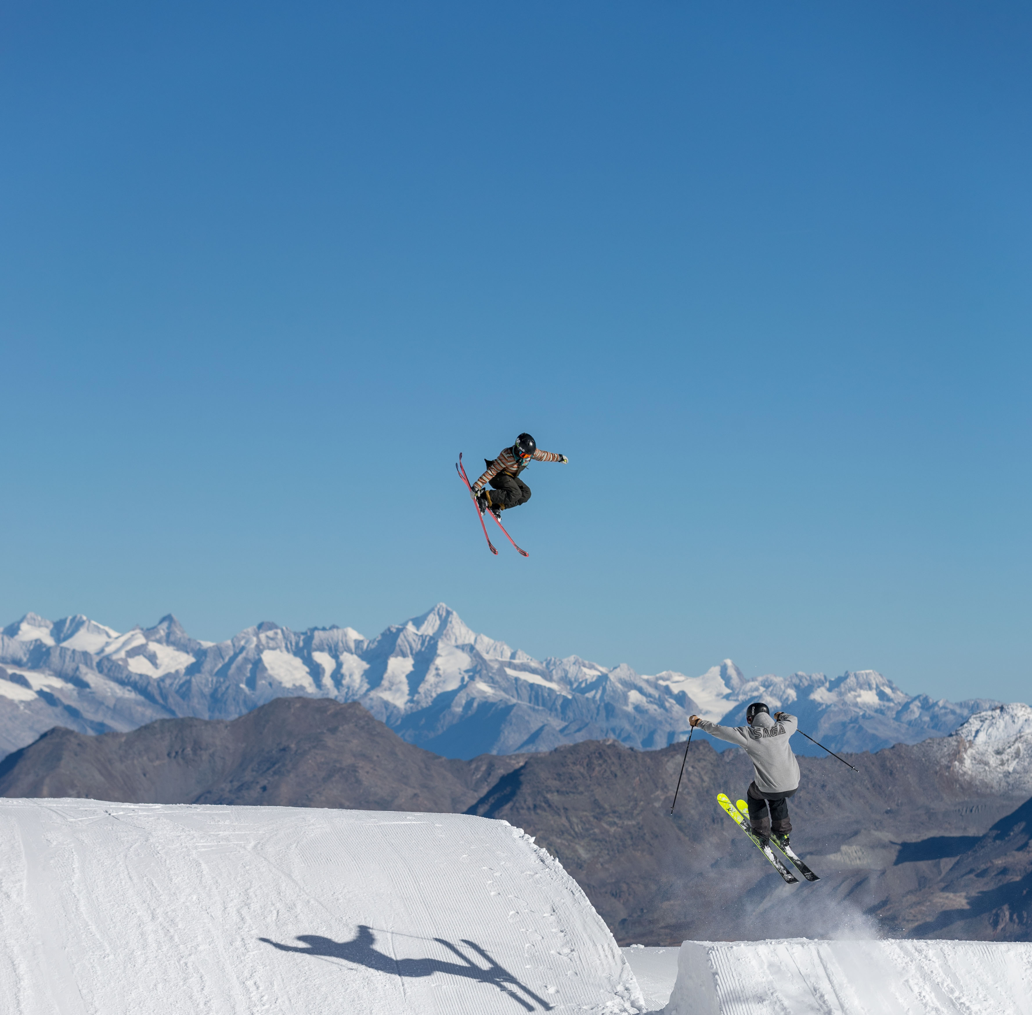 Darian Stevens getting filmed in Switzerland.