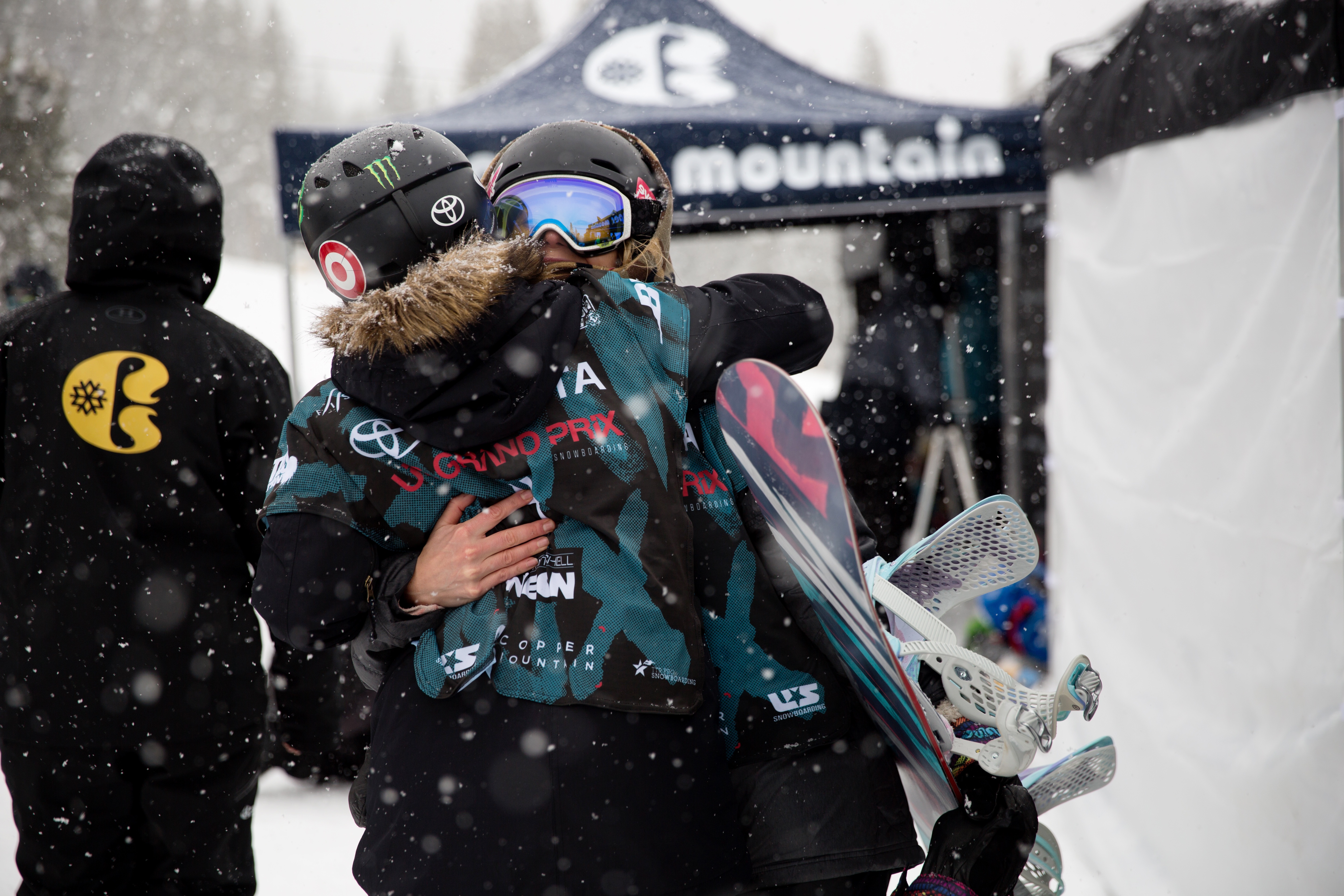 Hugs at the 2016 Toyota U.S. Grand Prix at Copper.