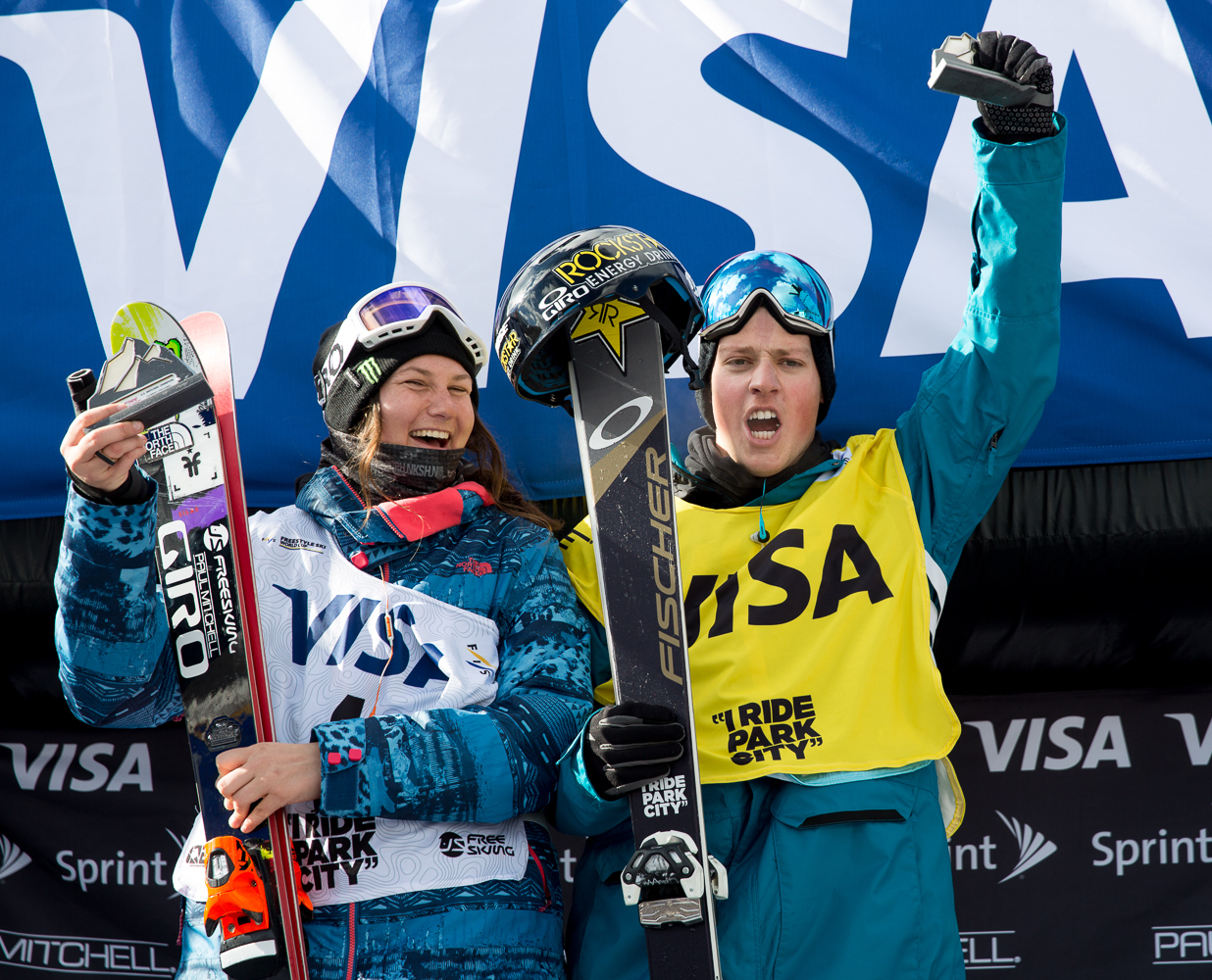 Devin Logan and Joss Christensen in Park City, Utah.