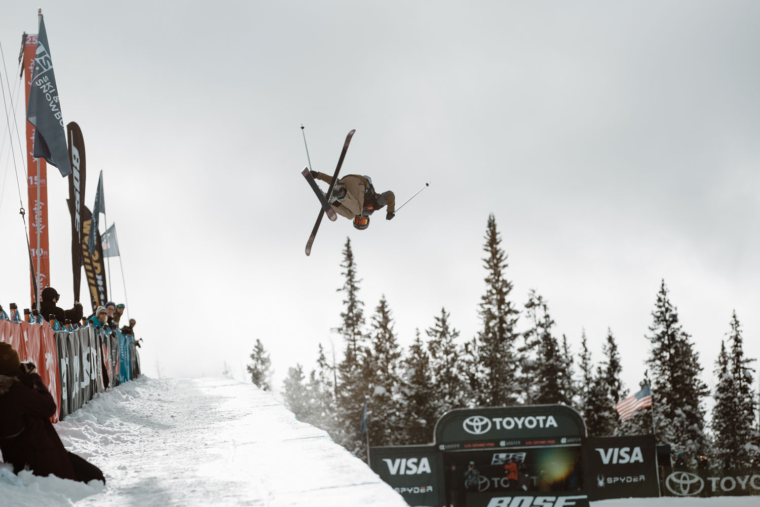 Brita Sigourney skiing halfpipe at Copper Grand Prix.