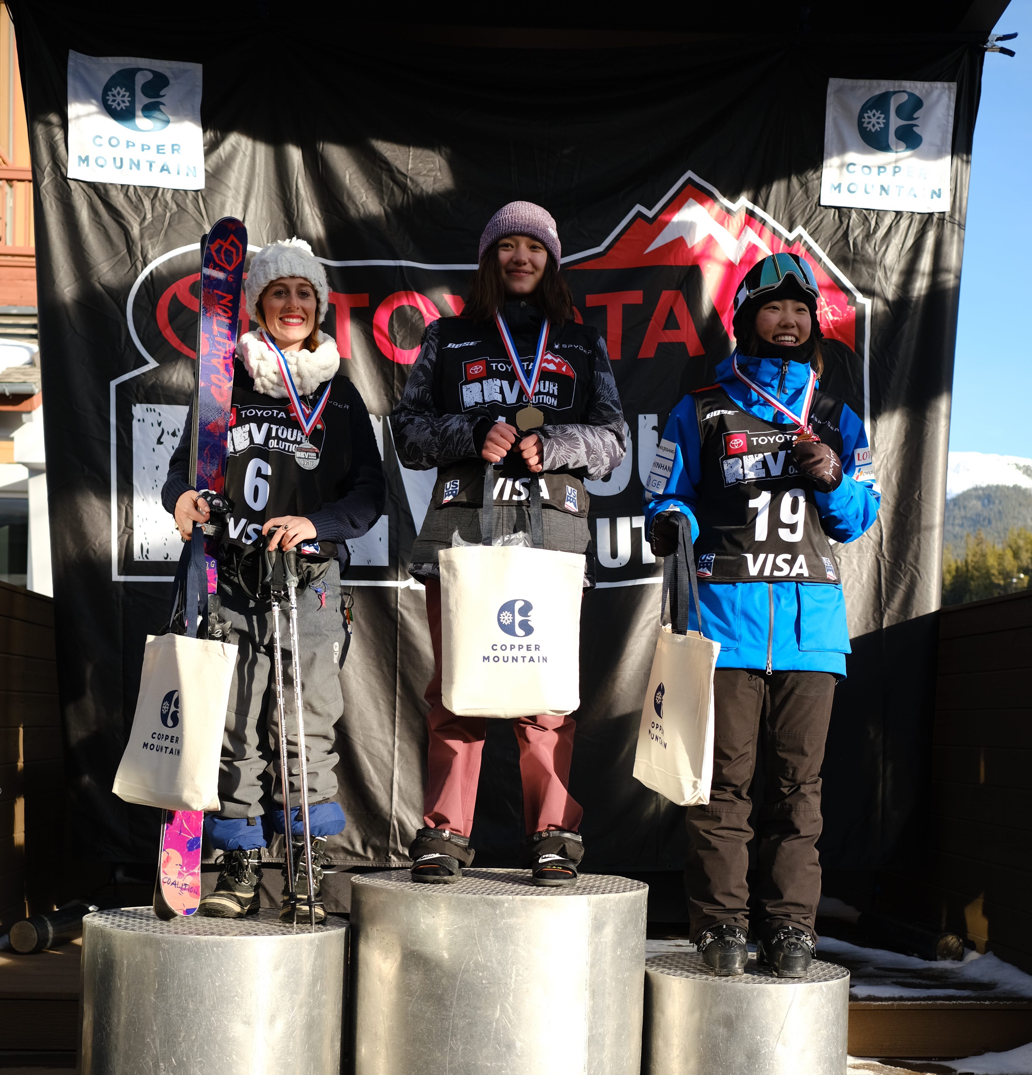 Women's podium at Copper Mountain.