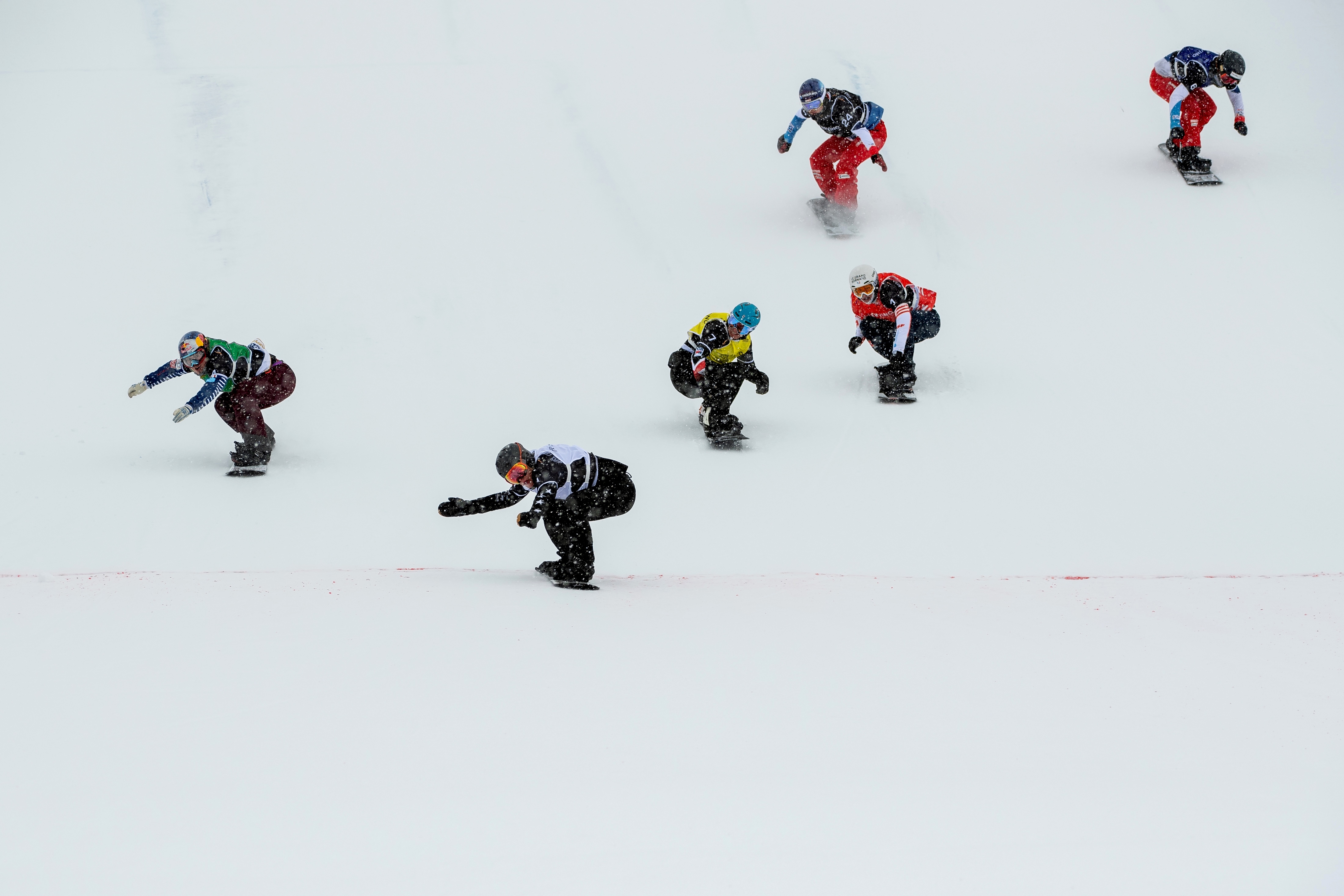 riders in Cervinia, Italy.