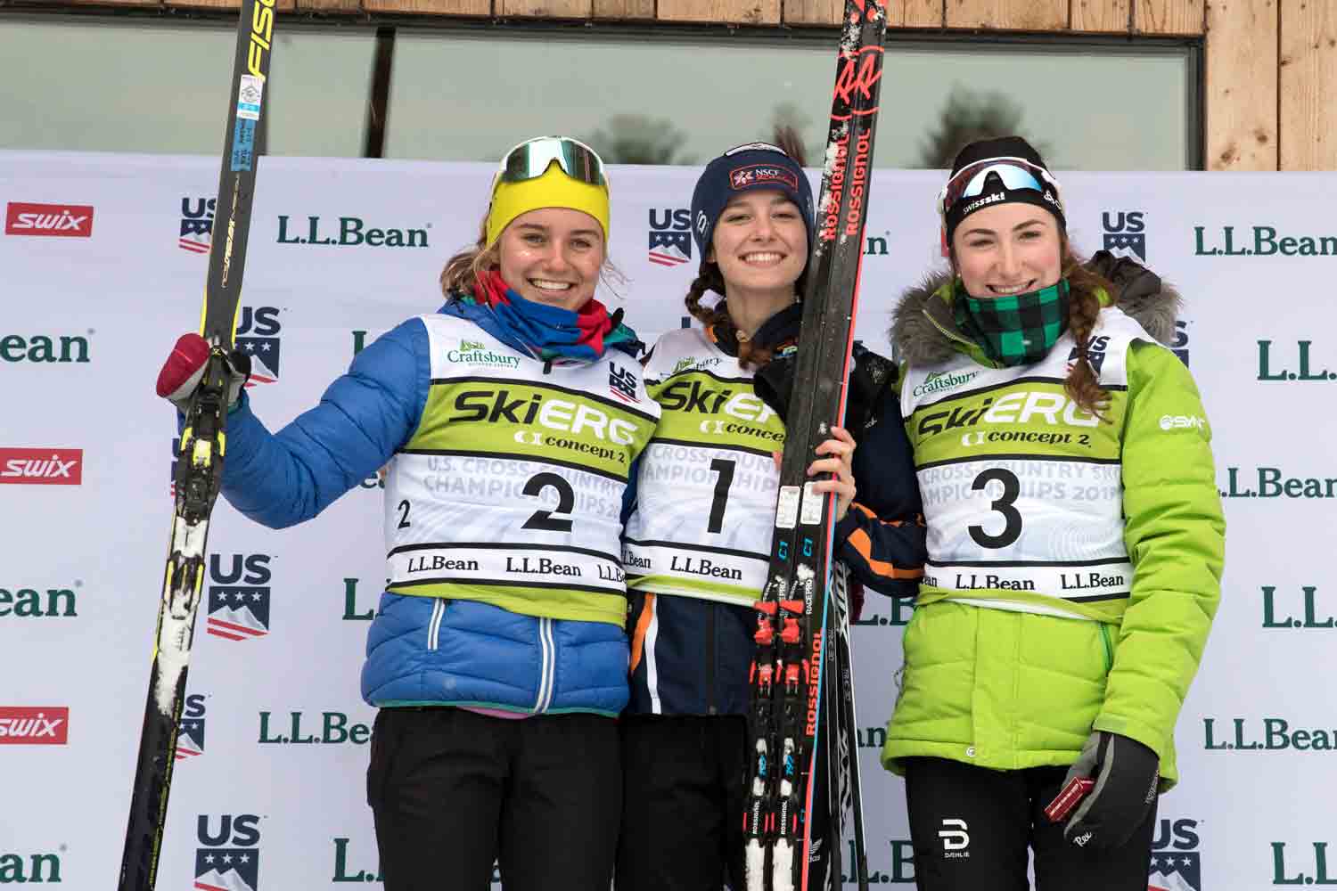 Junior women's podium