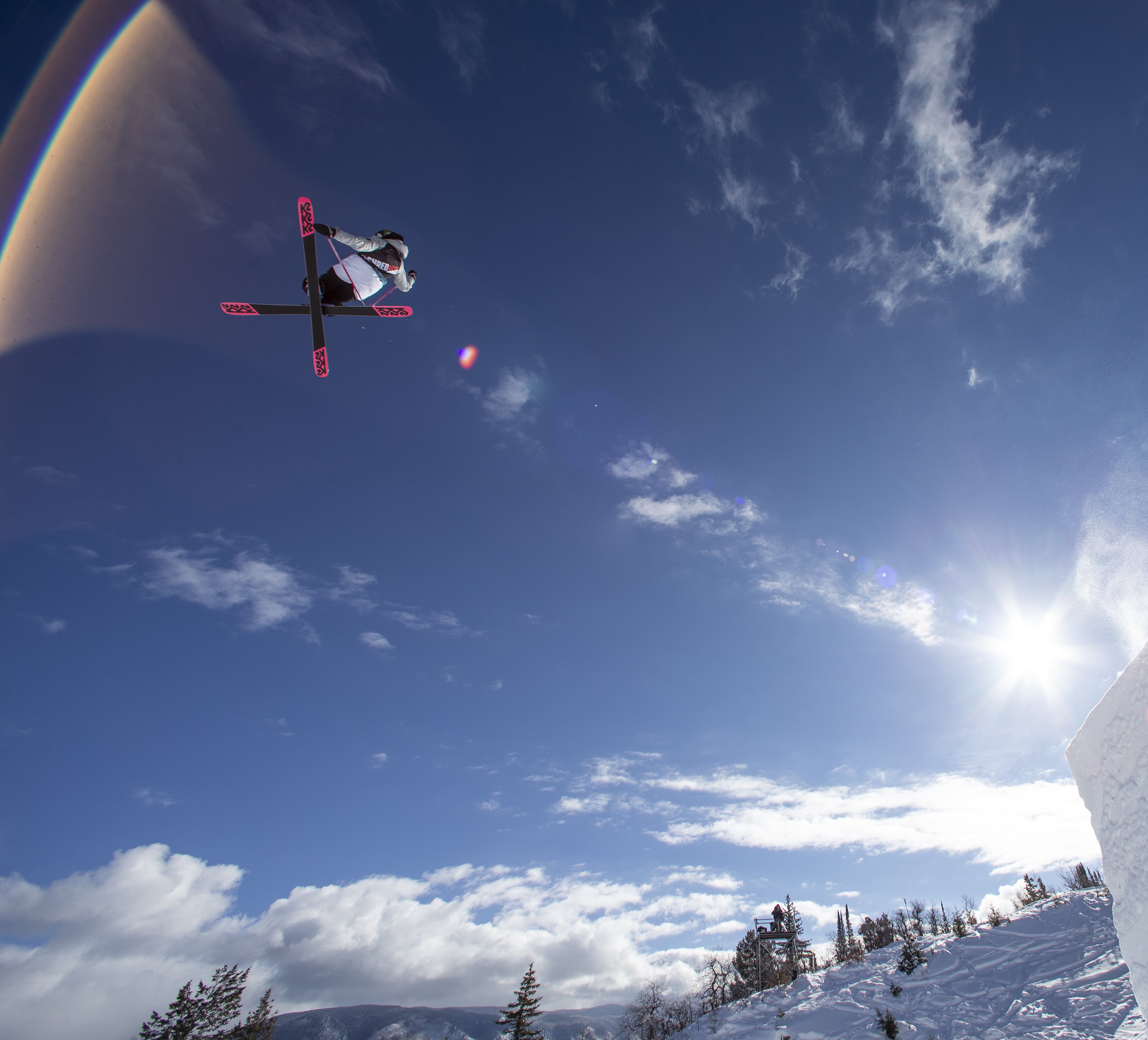 Maggie Voisin in the air.