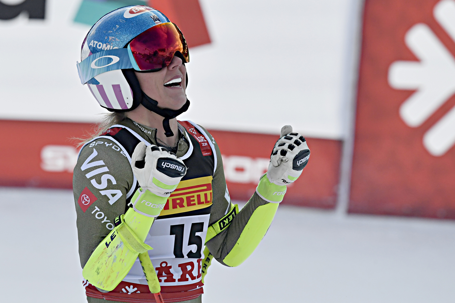 SHiffrin winning Super-G Tuesday in Are.