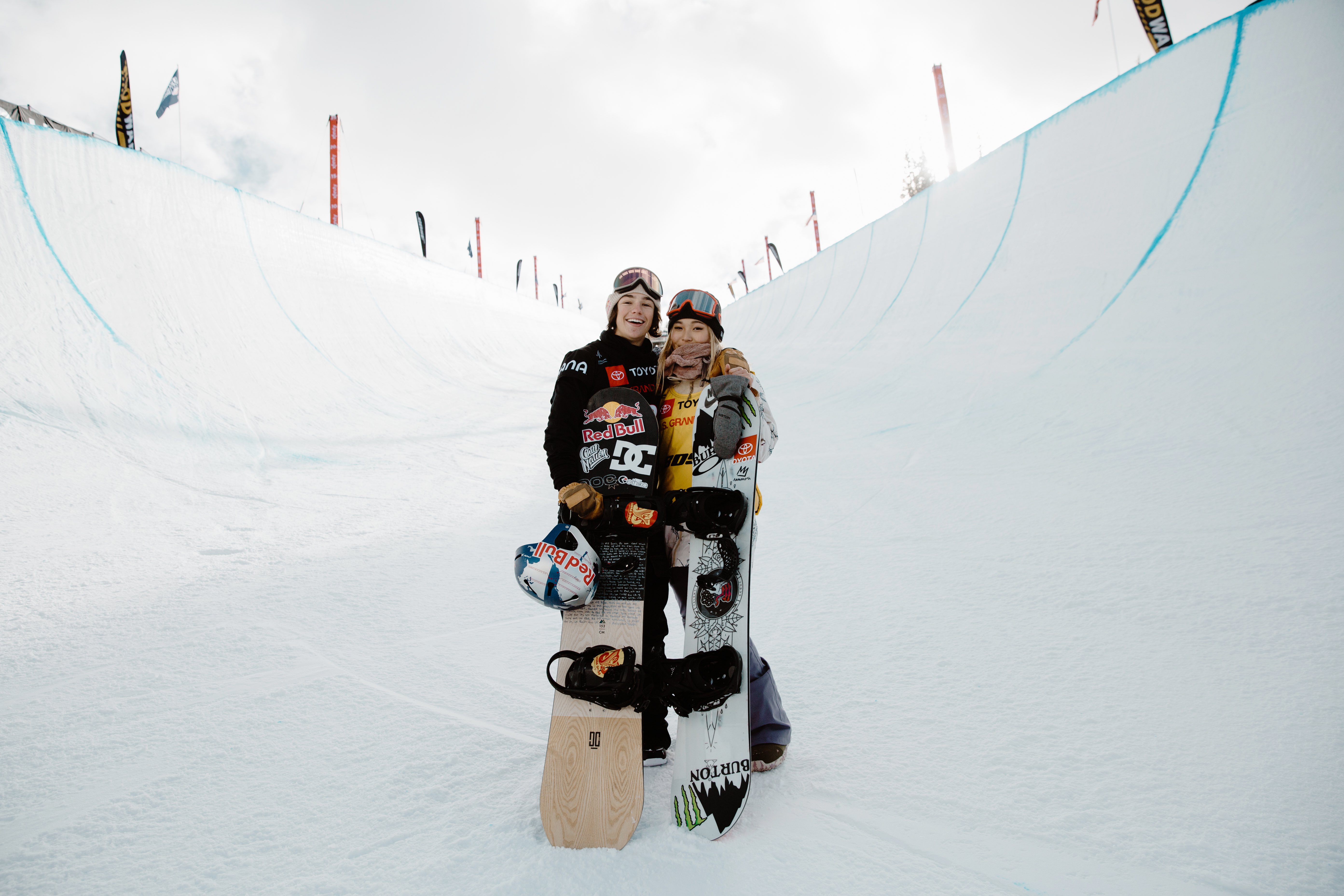 Chloe Kim and Toby Miller