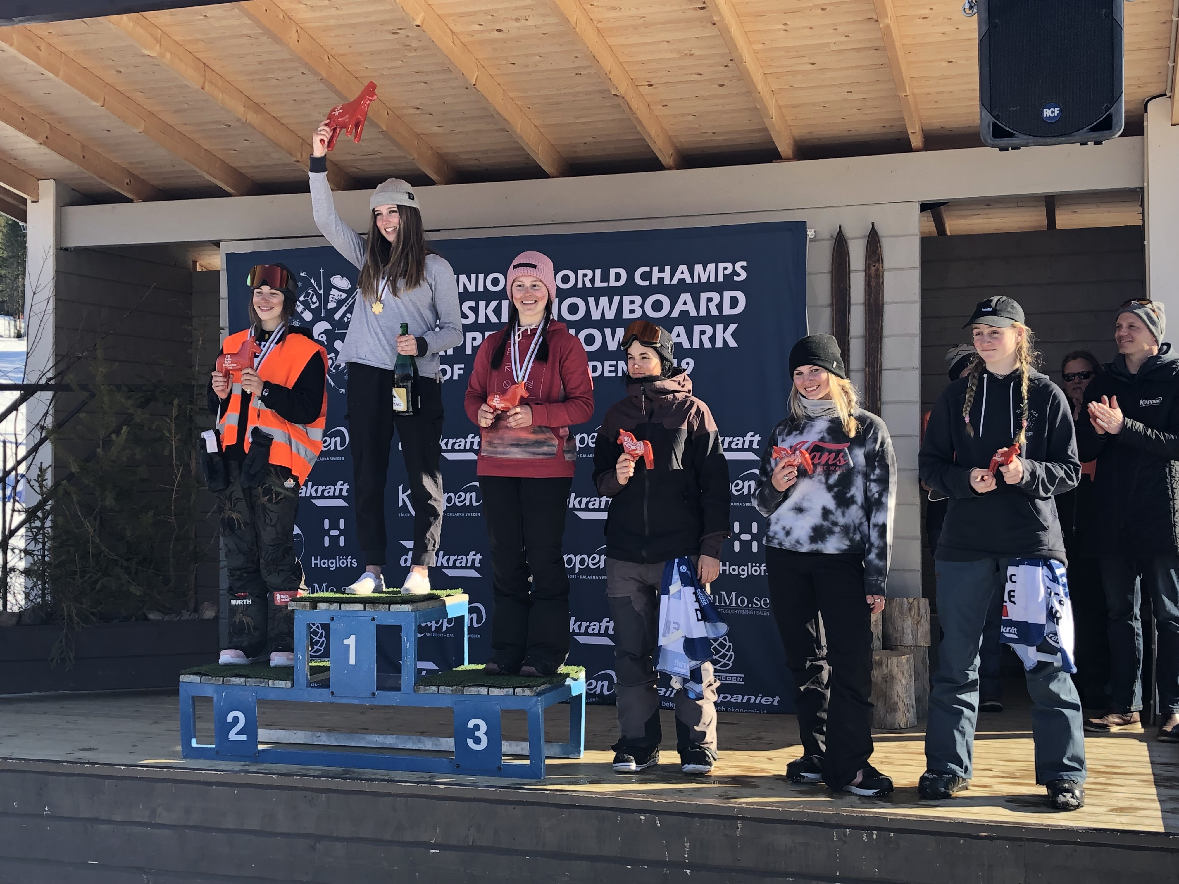 Snowboard podium