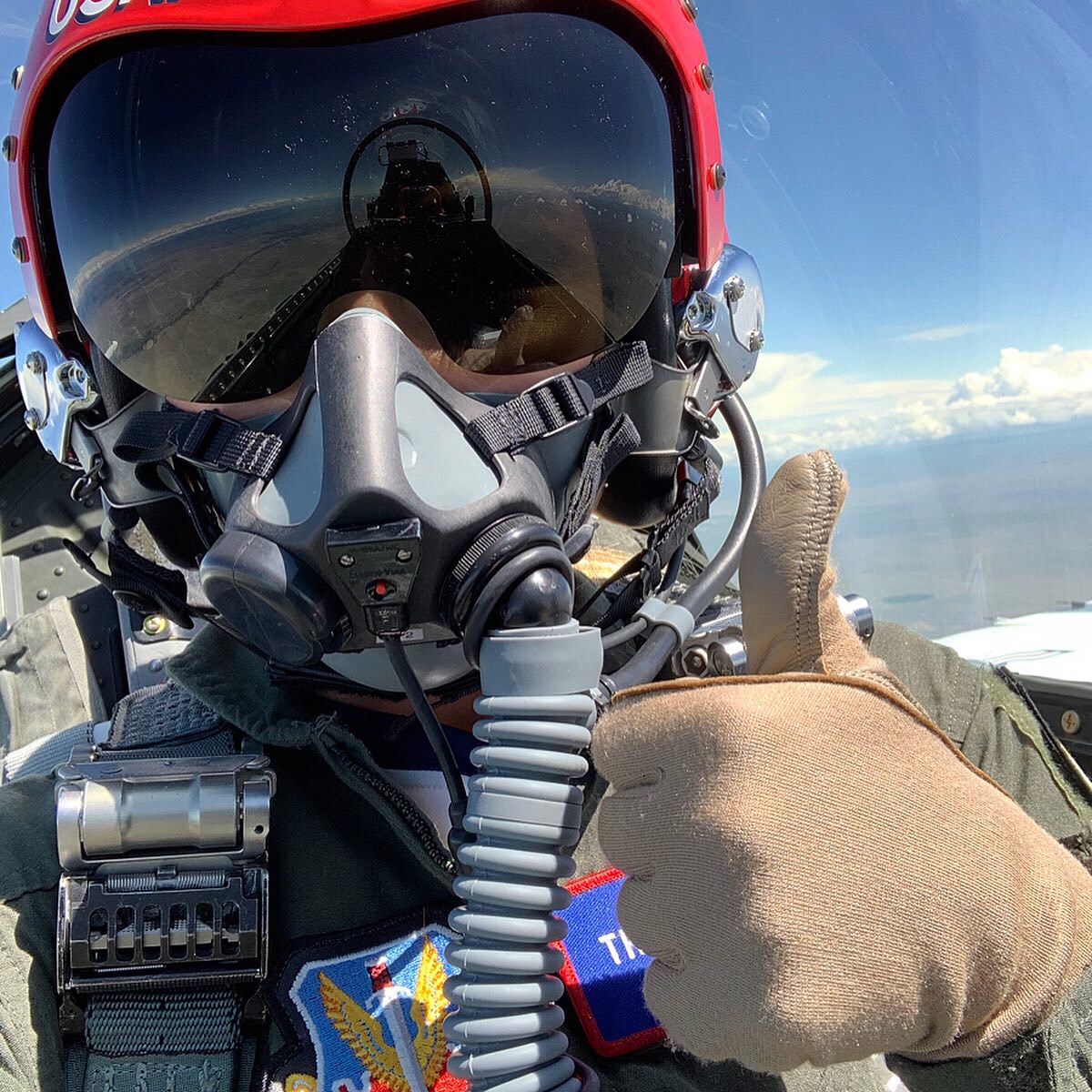 Thumbs up from Mikaela in-flight