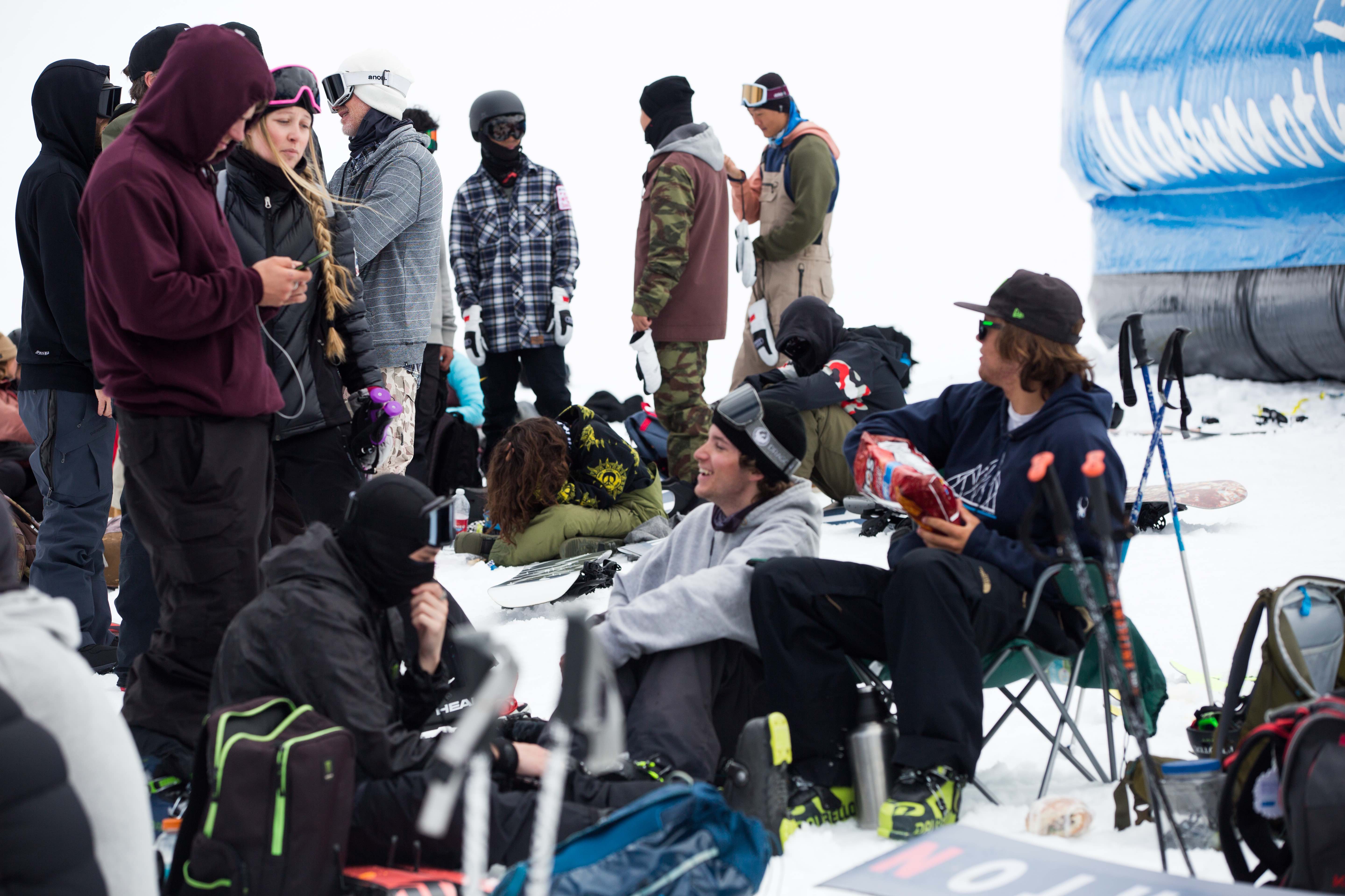 Taking a break at the airbag