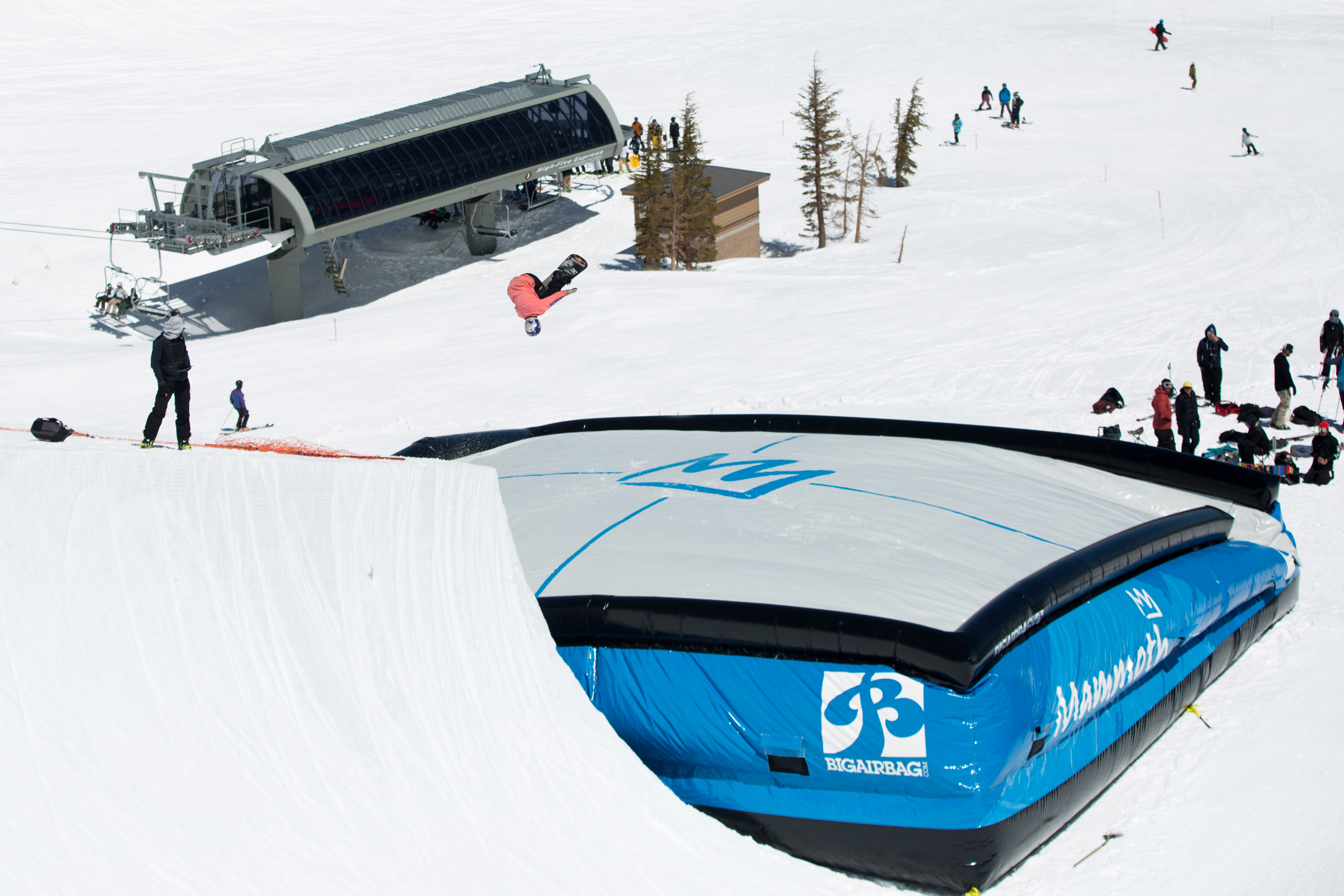 Toby at Mammoth's airbag